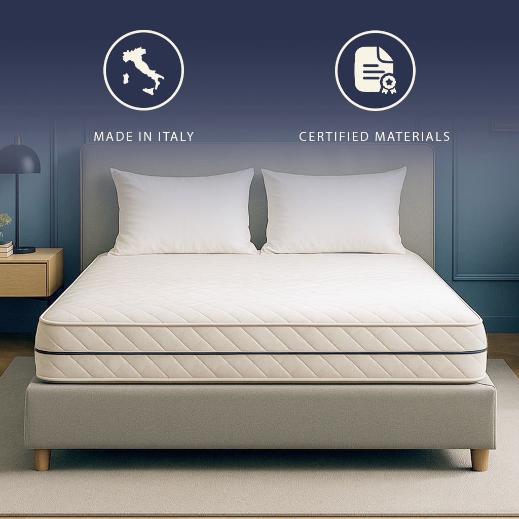 The White Stone Materasso 140x190 con Molle Insacchettate e Waterfoam | Altezza 24