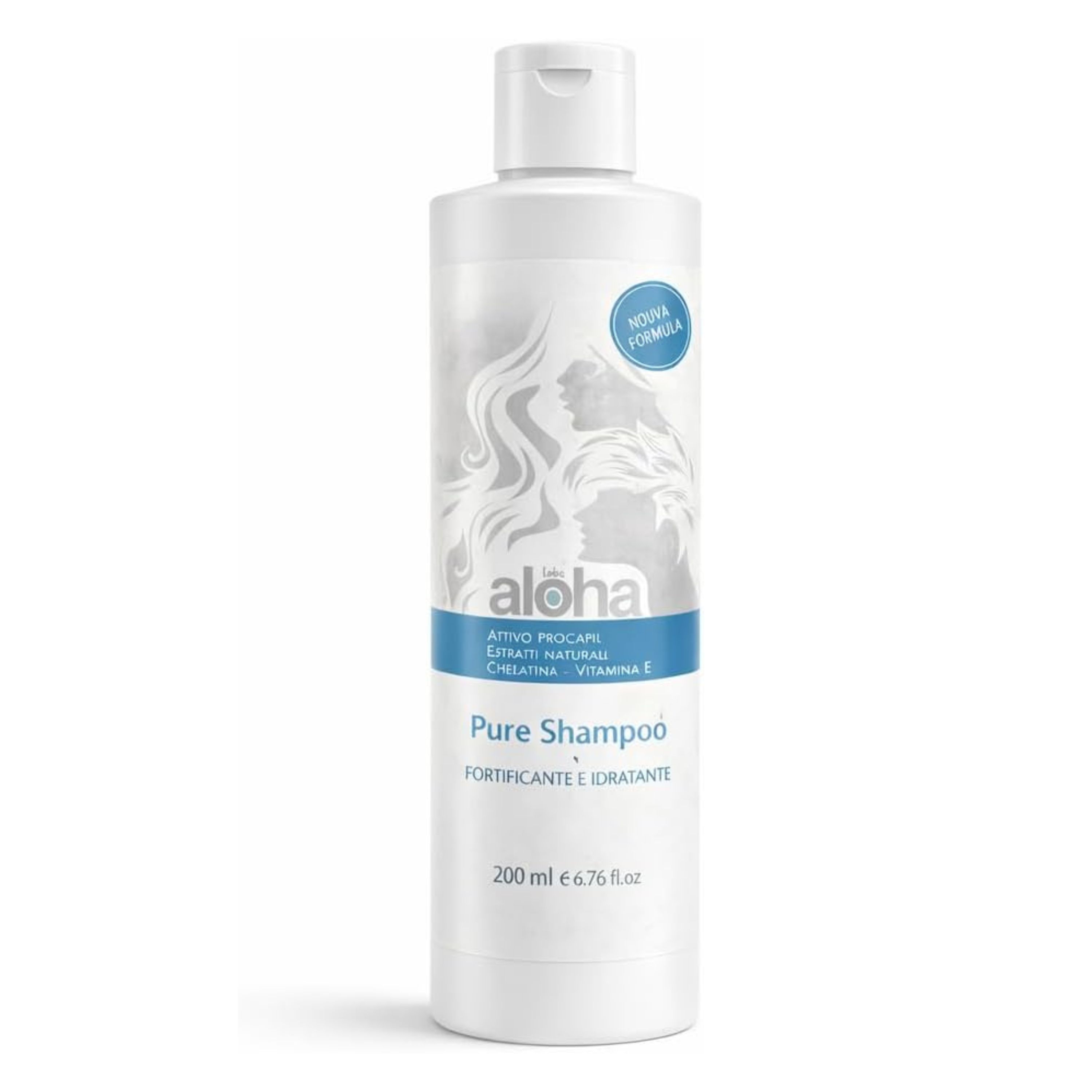 Aloha Labs Pure Shampoo Anticaduta con Procapil, Biotina e Cheratina - Idratante 200ml