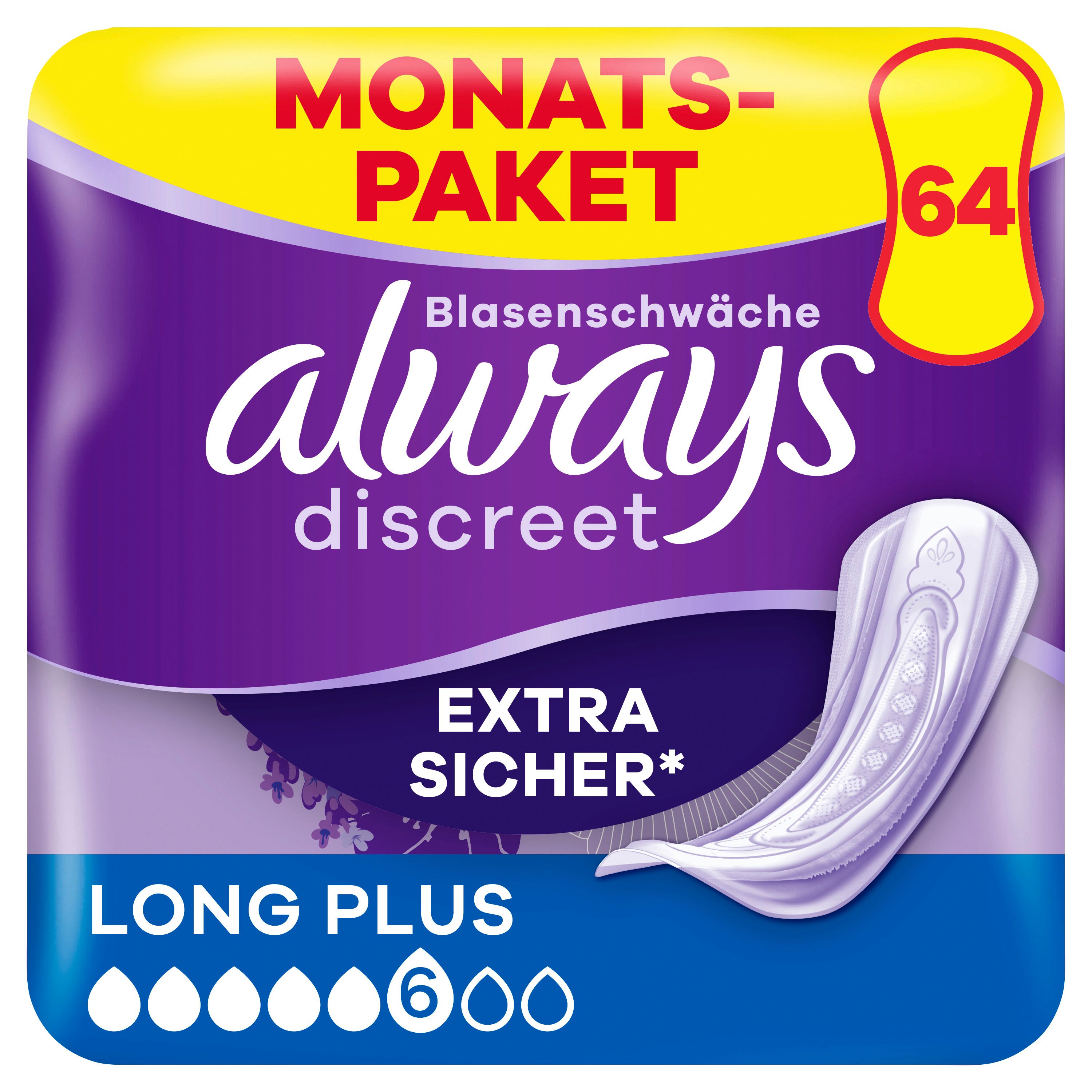 ALWAYS discreet Inkontinenz Einl.long plus Monatsp