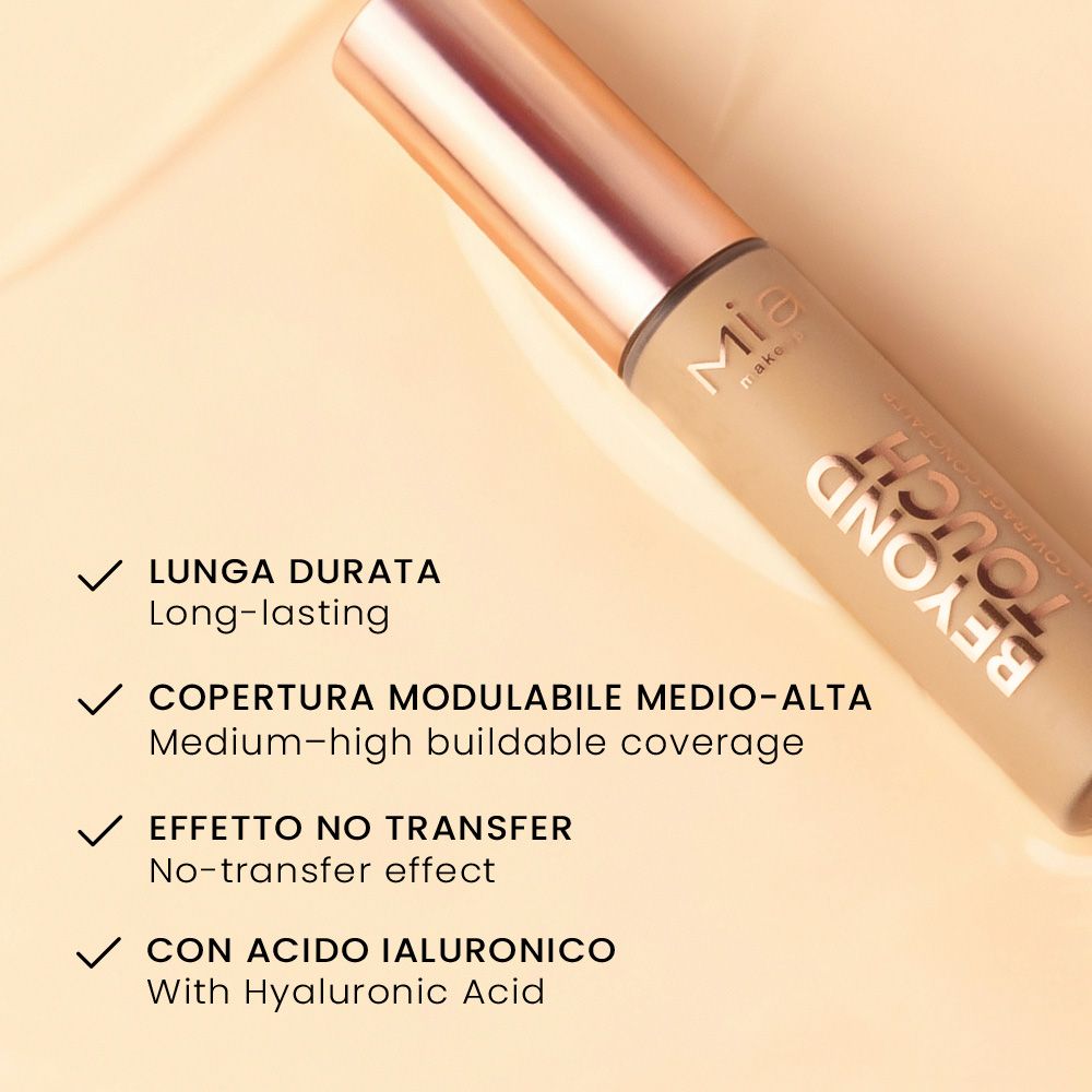 Mia Makeup correttore fluido lunga tenuta, effetto no transfer.