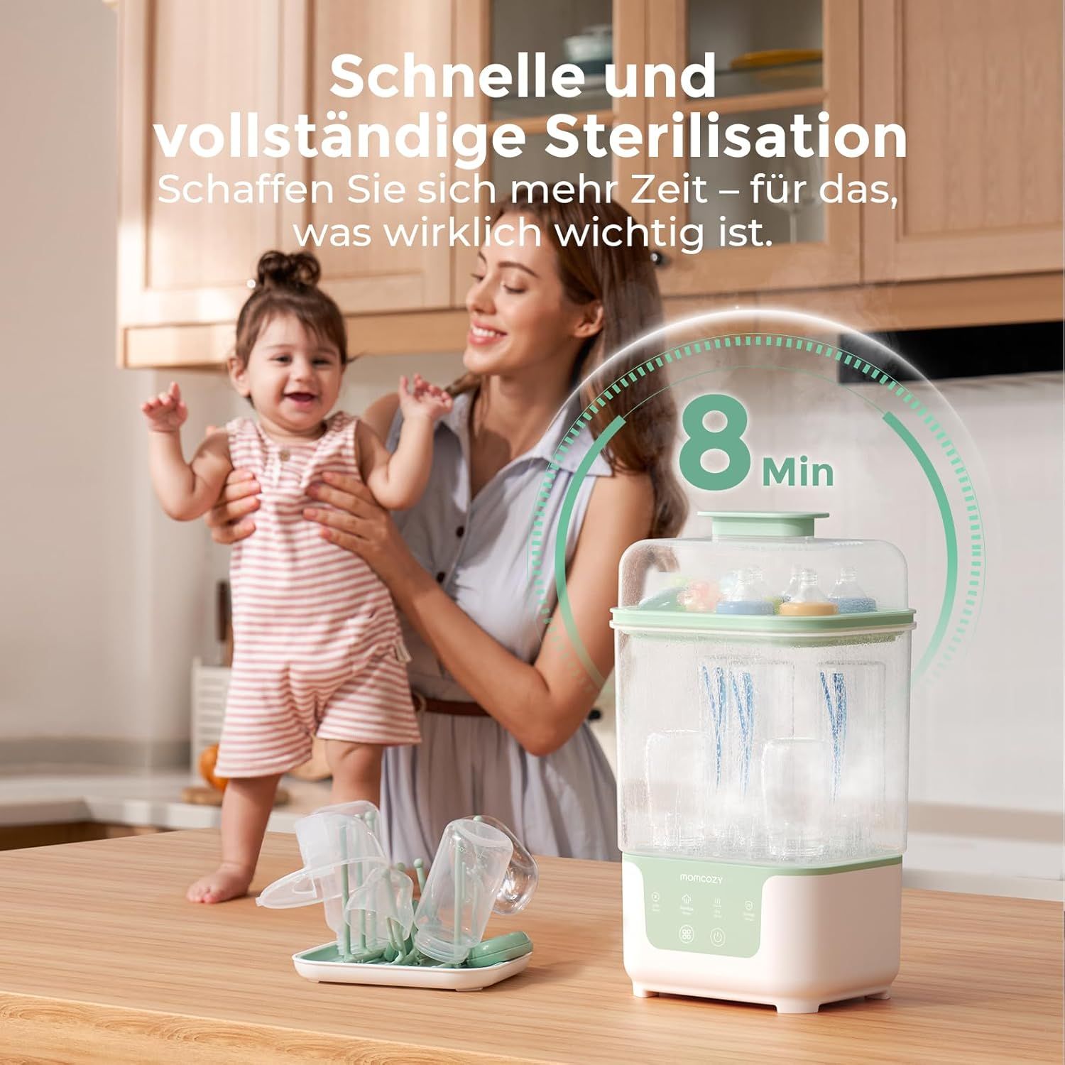 Sterilizzatore a vapore elettrico e asciugatore Momcozy