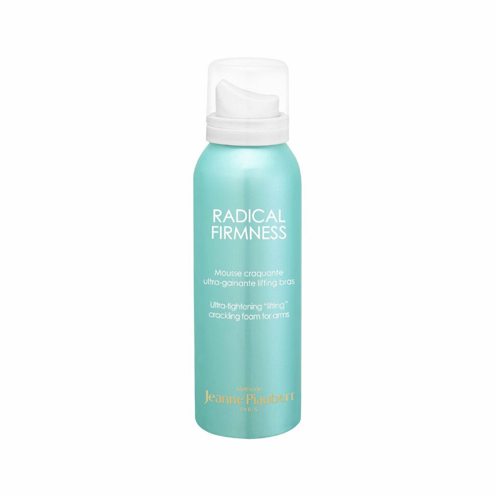 Flacone spray turchese. Scritta Radical Firmness. Testo in francese e inglese. Marchio: Jeanne Piaubert.