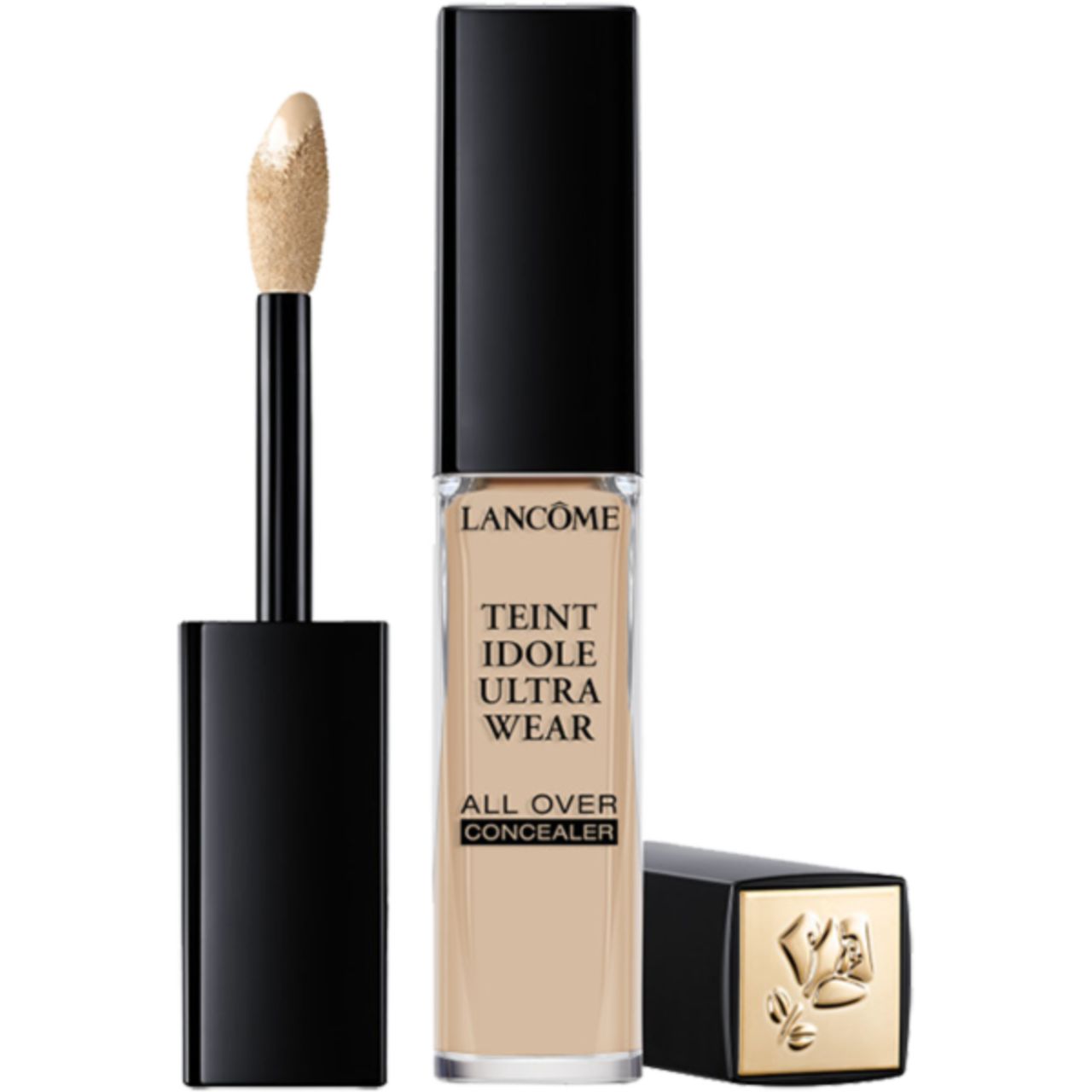 Lancôme Teint Idole Ultra Wear Correttore All Over 02 Lys Ros. Correttore con applicatore. Tappo nero e logo dorato.