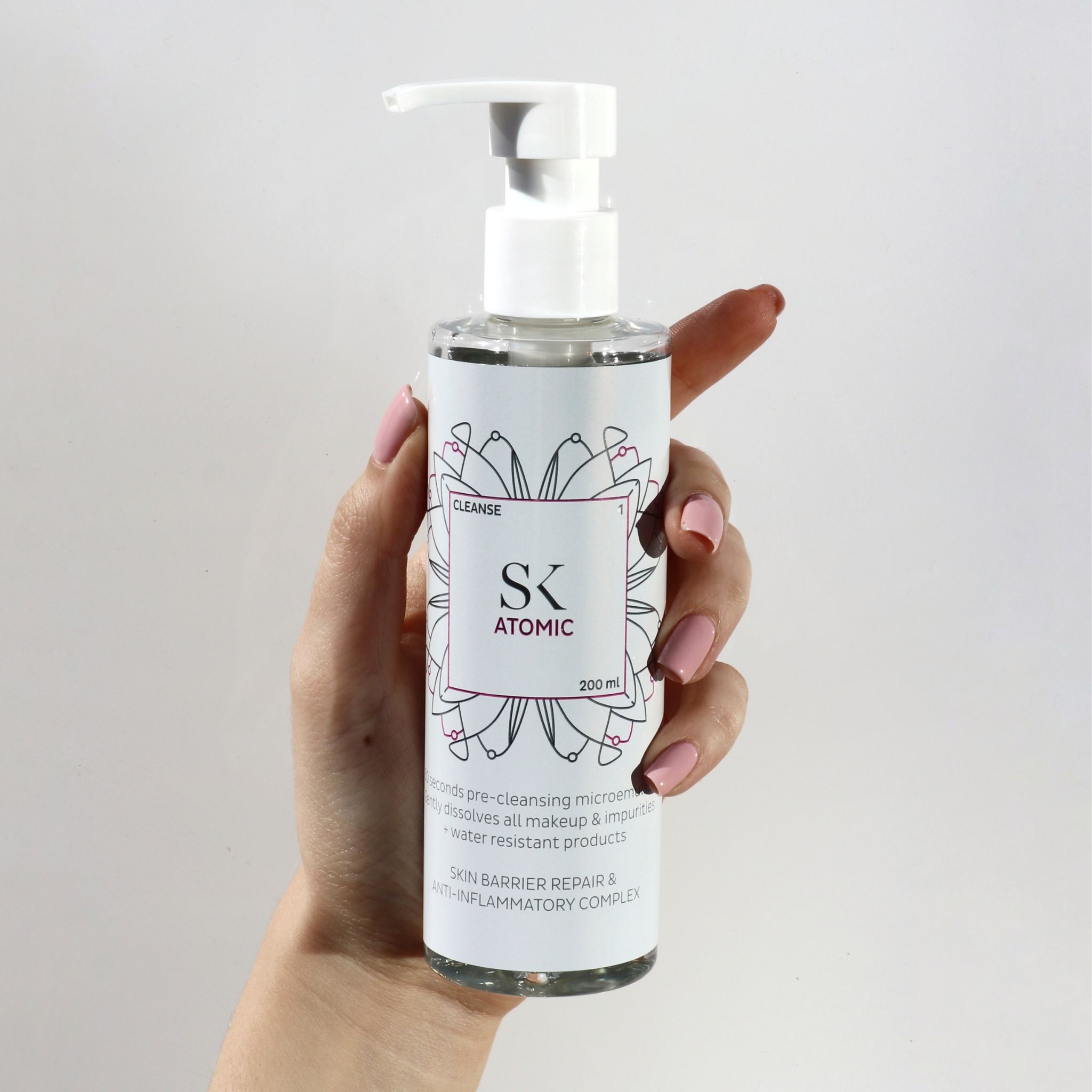 Skintegra Atomic – Detergente delicato olio-latte, rimuove il trucco e le impurità senza irritare