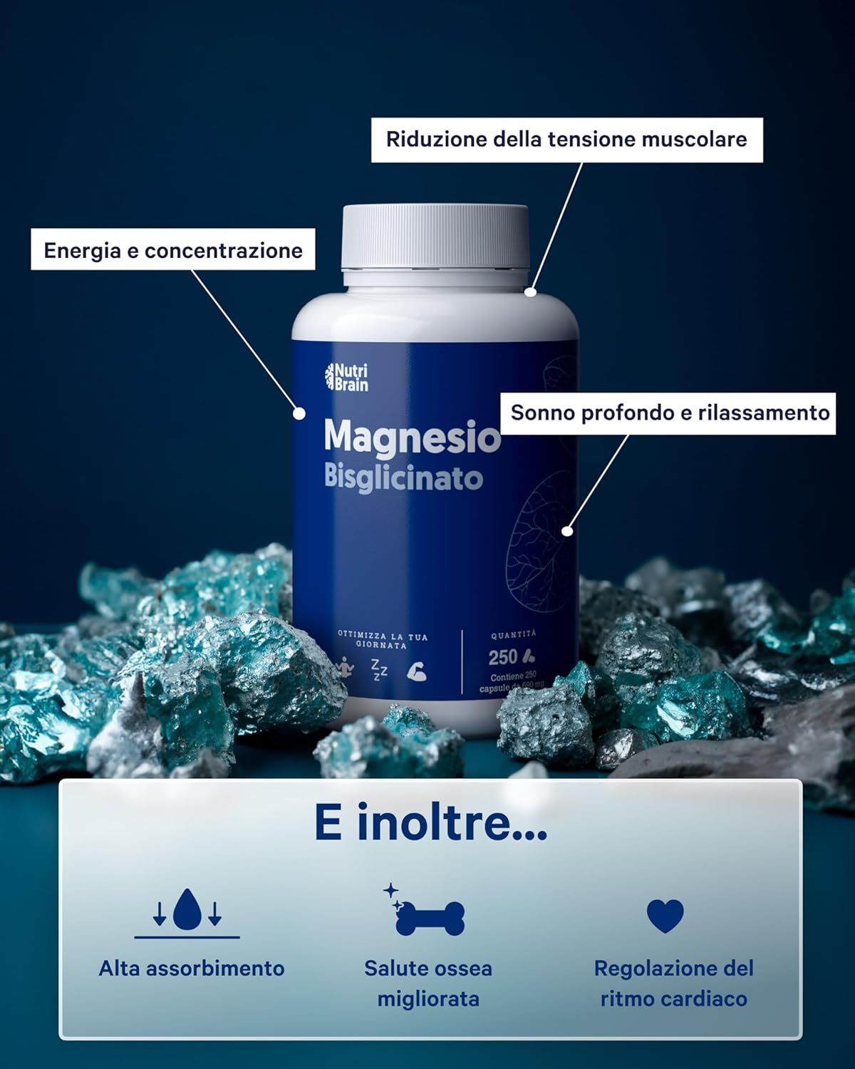 NUTRIBRAIN Capsula di Magnesio Bisglicinato