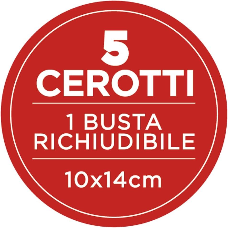 CEROX ACTIVE Cerotto Effetto Caldo, Sollievo a Collo e Schiena, 1 Busta Richiudibile da 5 Cerotti