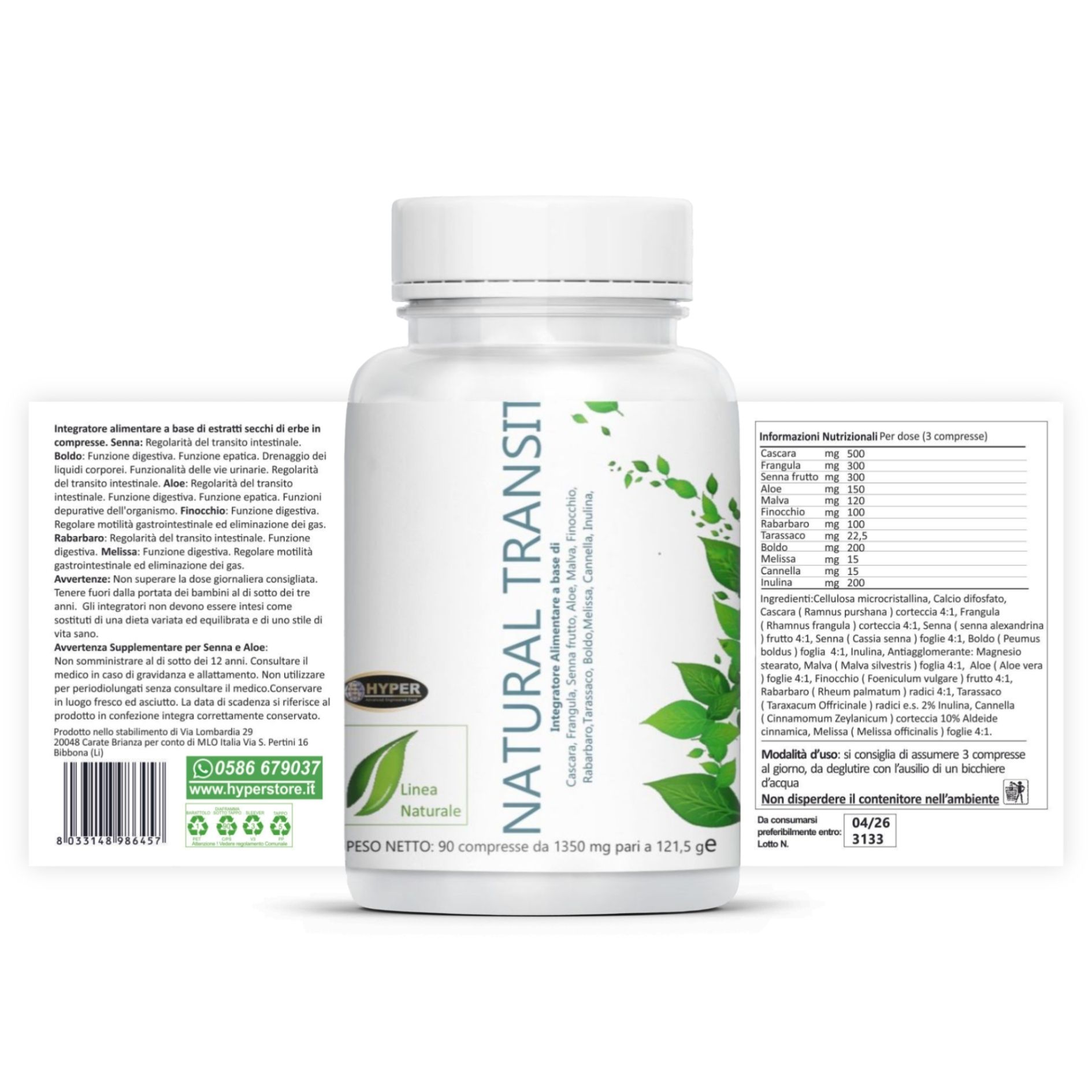 HYPER Hyaluronic Kollagen 120cps Acido Ialuronico + Collagene + Vitamine + Minerali Articolazioni