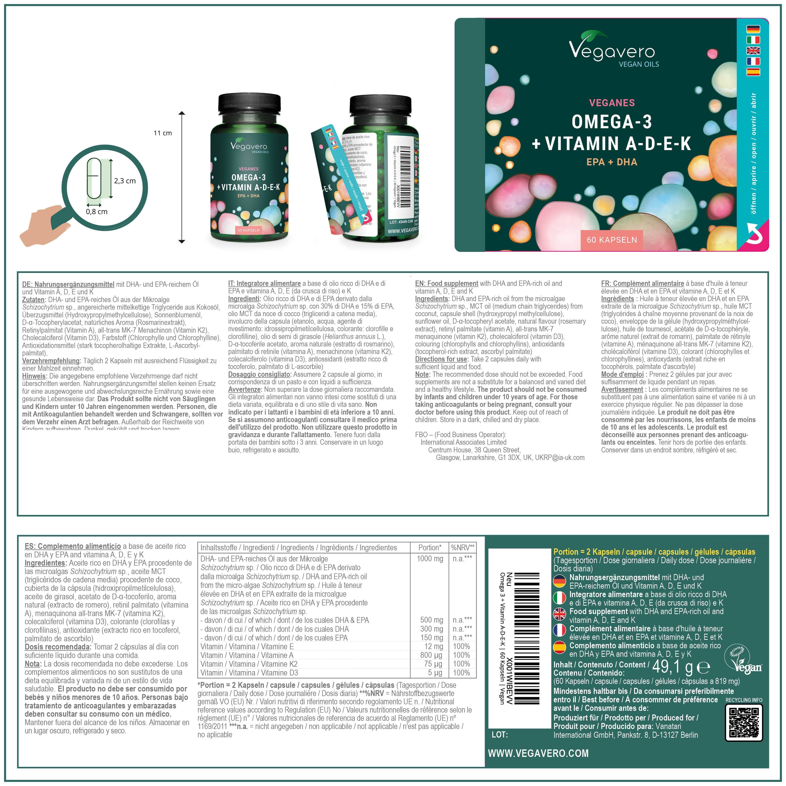 VEGAVERO Omega 3 + ADEK