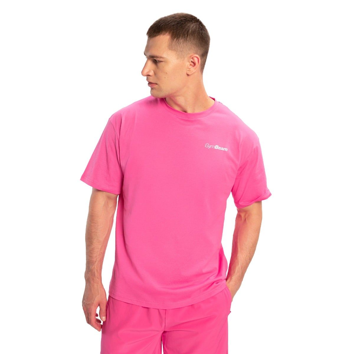 GymBeam T-shirt uomo oversize Limitless Dragonfruit