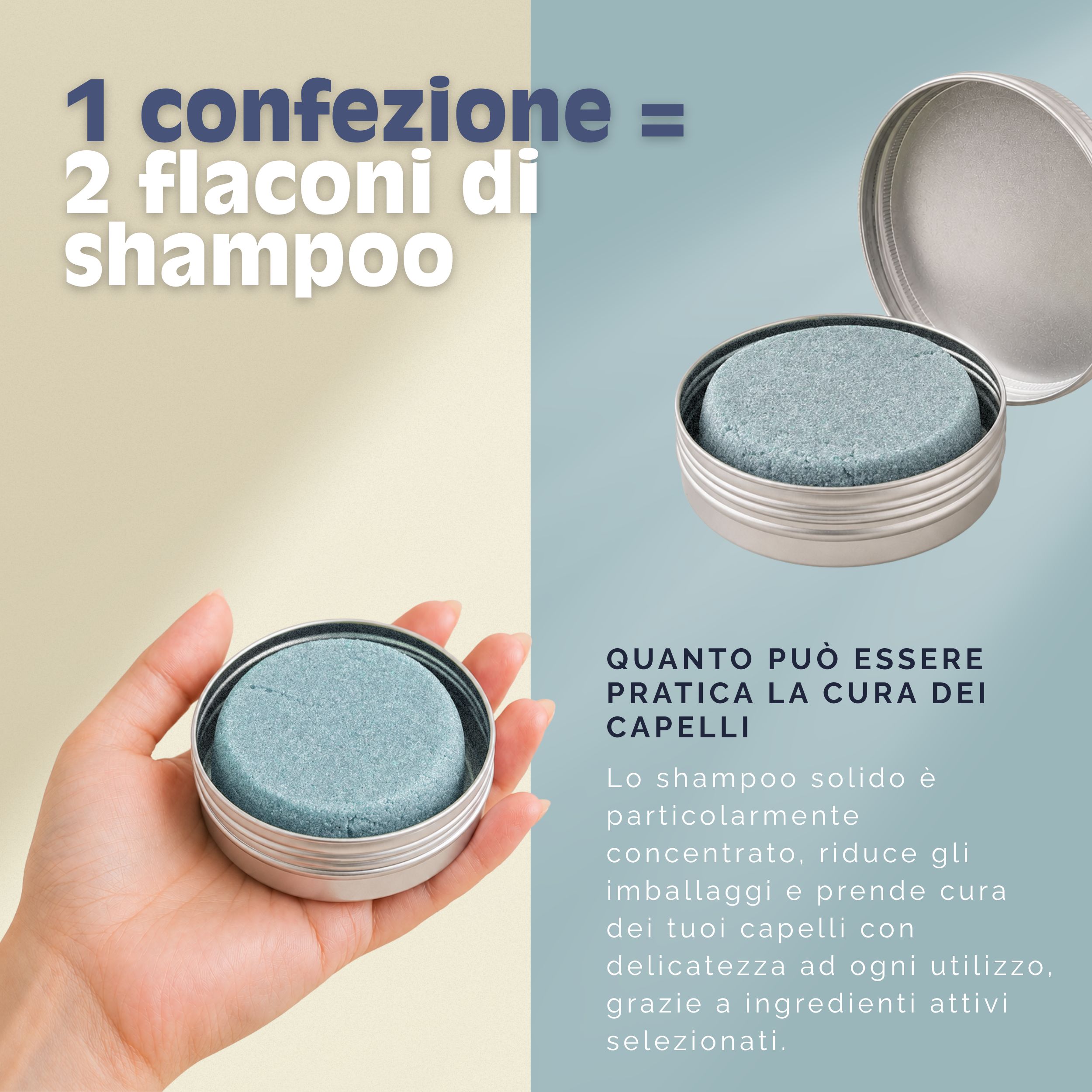 VitalizeNature Ocean Therapy Shampoo Solido – Estratti di Alghe & Olio d’Oliva