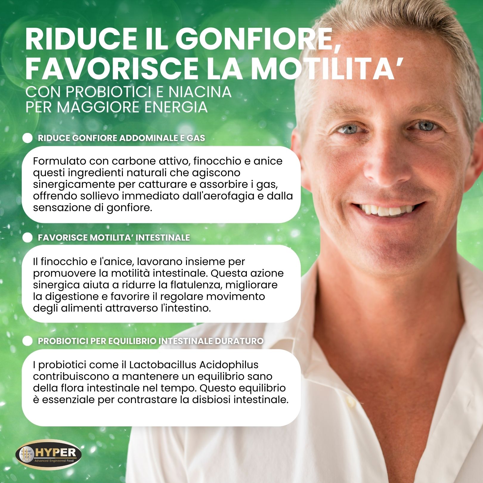 HYPER Carbone Composto - Sollievo Gonfiore e Benessere Digestivo