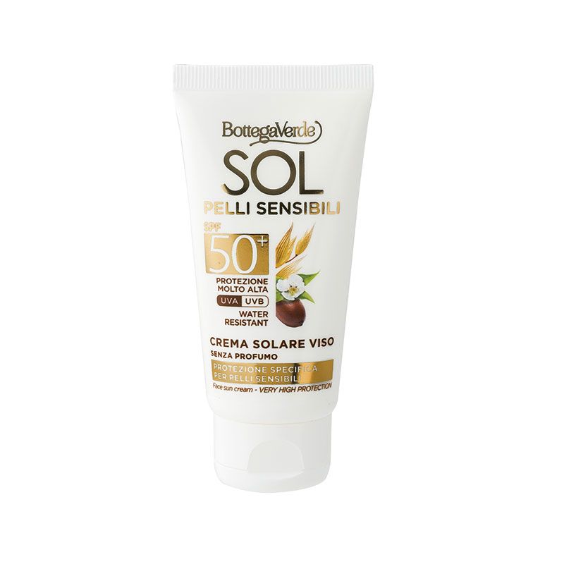 Bottega Verde SOL pelli sensibili - Crema solare viso -  protezione specifica per pelli sensibili