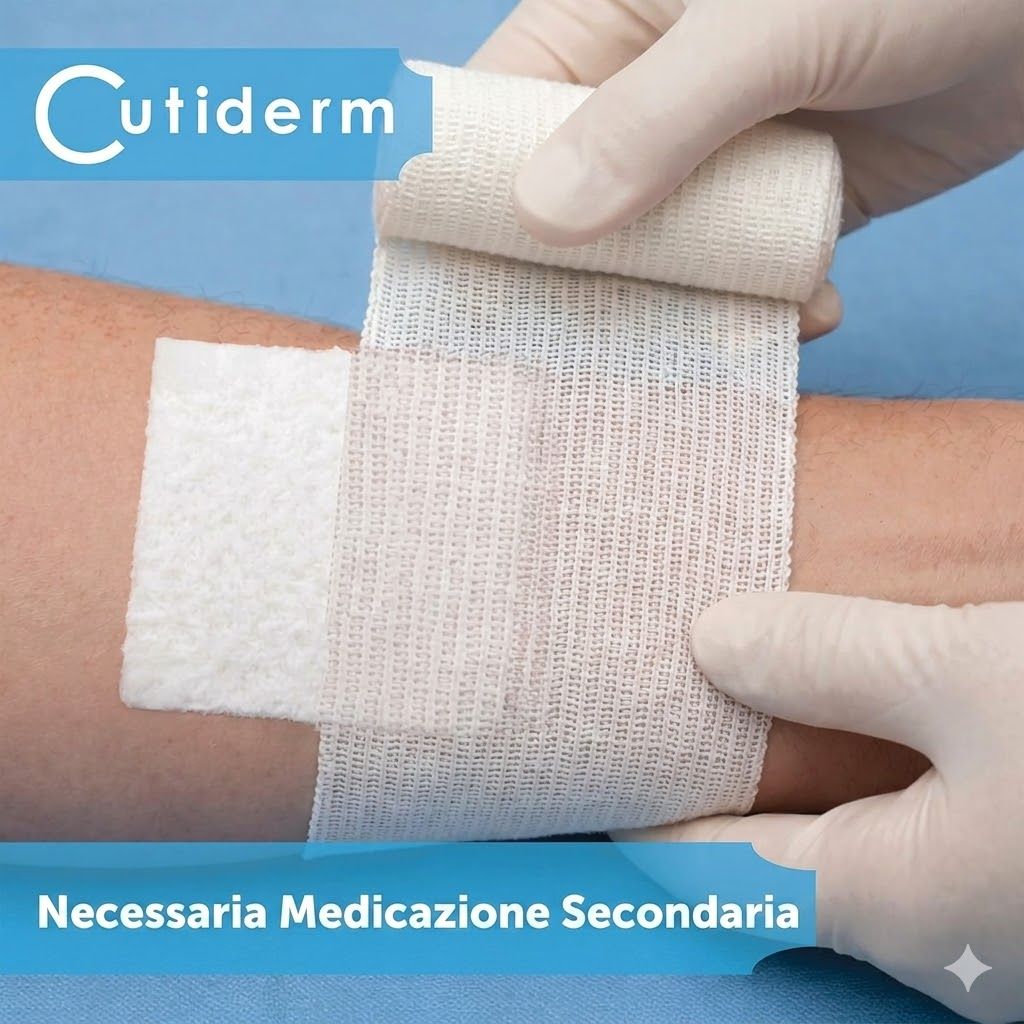 Compresse per ferite in alginato di calcio a bassa aderenza 5 cm x 5 cm Cutiderm