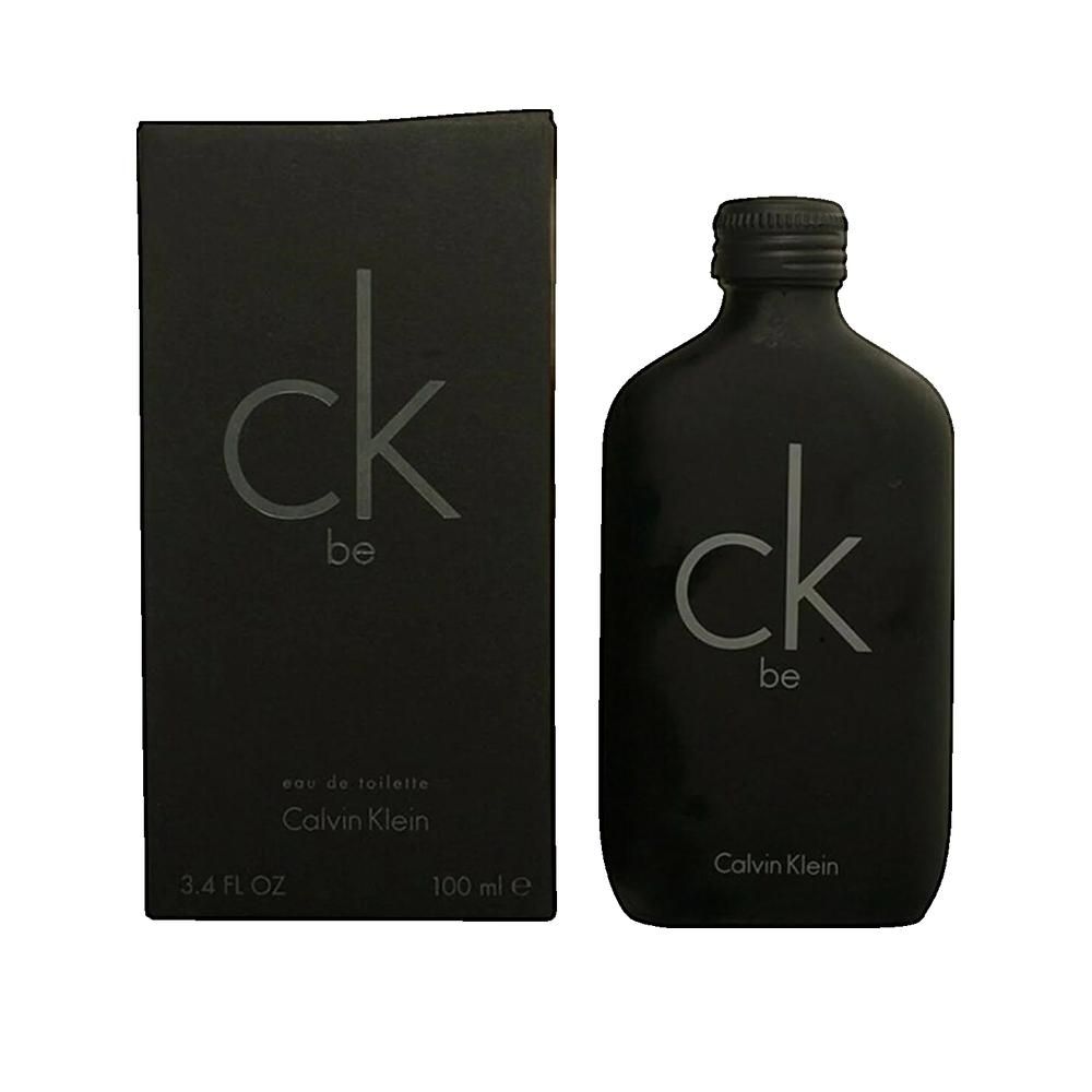Flacone e scatola neri con scritta « ck be » e « Calvin Klein ». 100 ml. EdT.