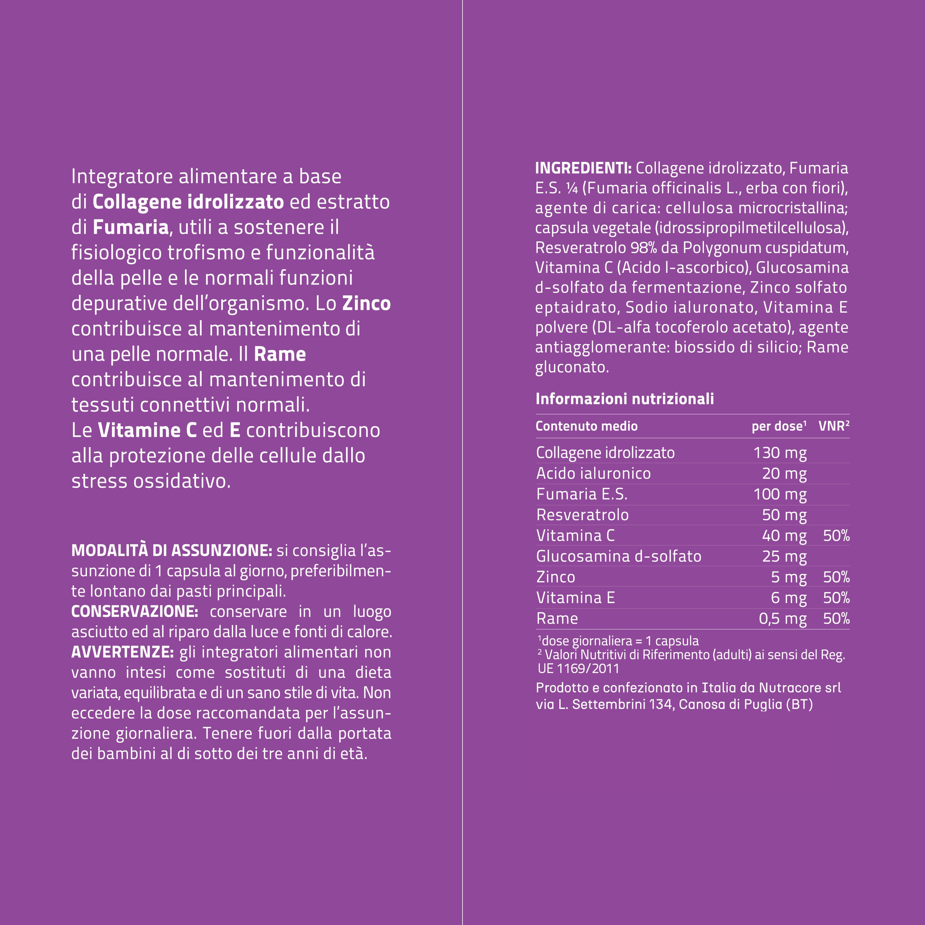 NURE Antiage 60cps | Integratore Anti-invecchiamento, integratore collagene, acido ialuronico viso