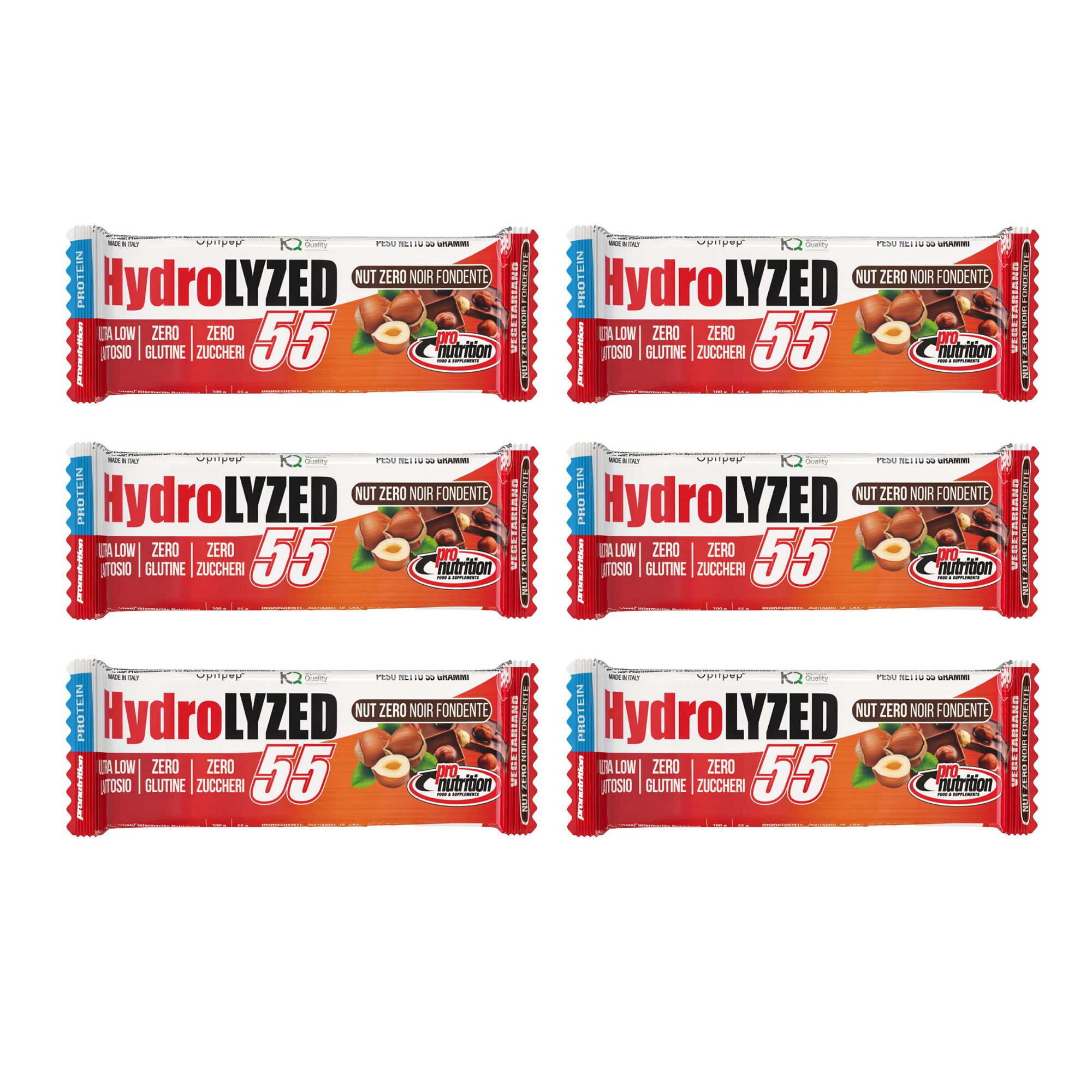 Pronutrition Barretta proteica Hydrolized - Zero zuccheri - Senza glutine e lattosio - Optipep 90