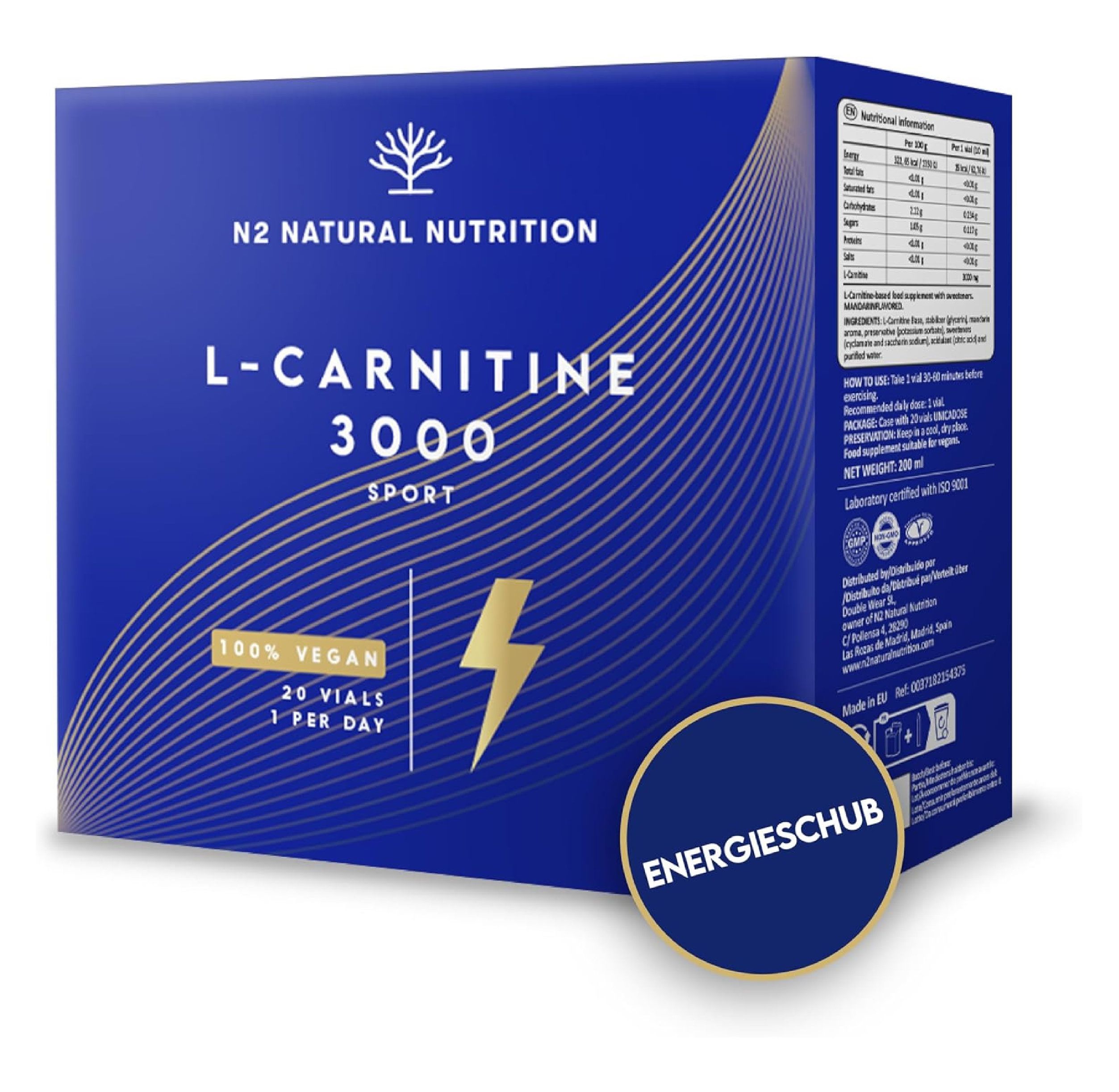 L-Carnitina 3000 liquida pura N2 Natural Nutrition