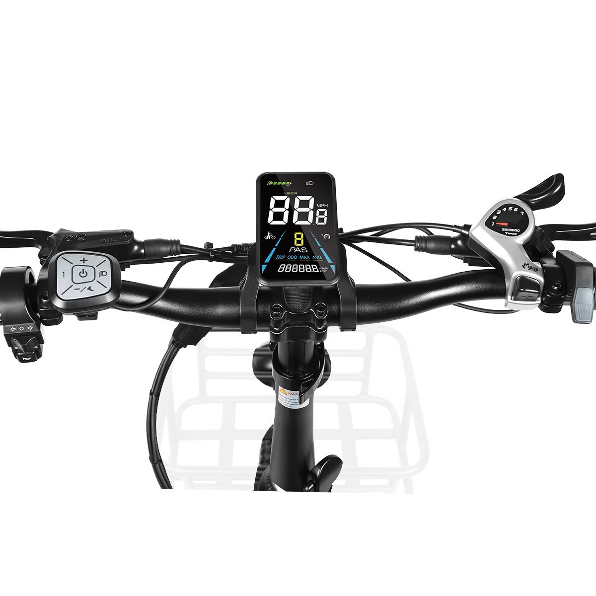 Manubrio bici con display, mostra velocità e dati. SAMEBIKE.