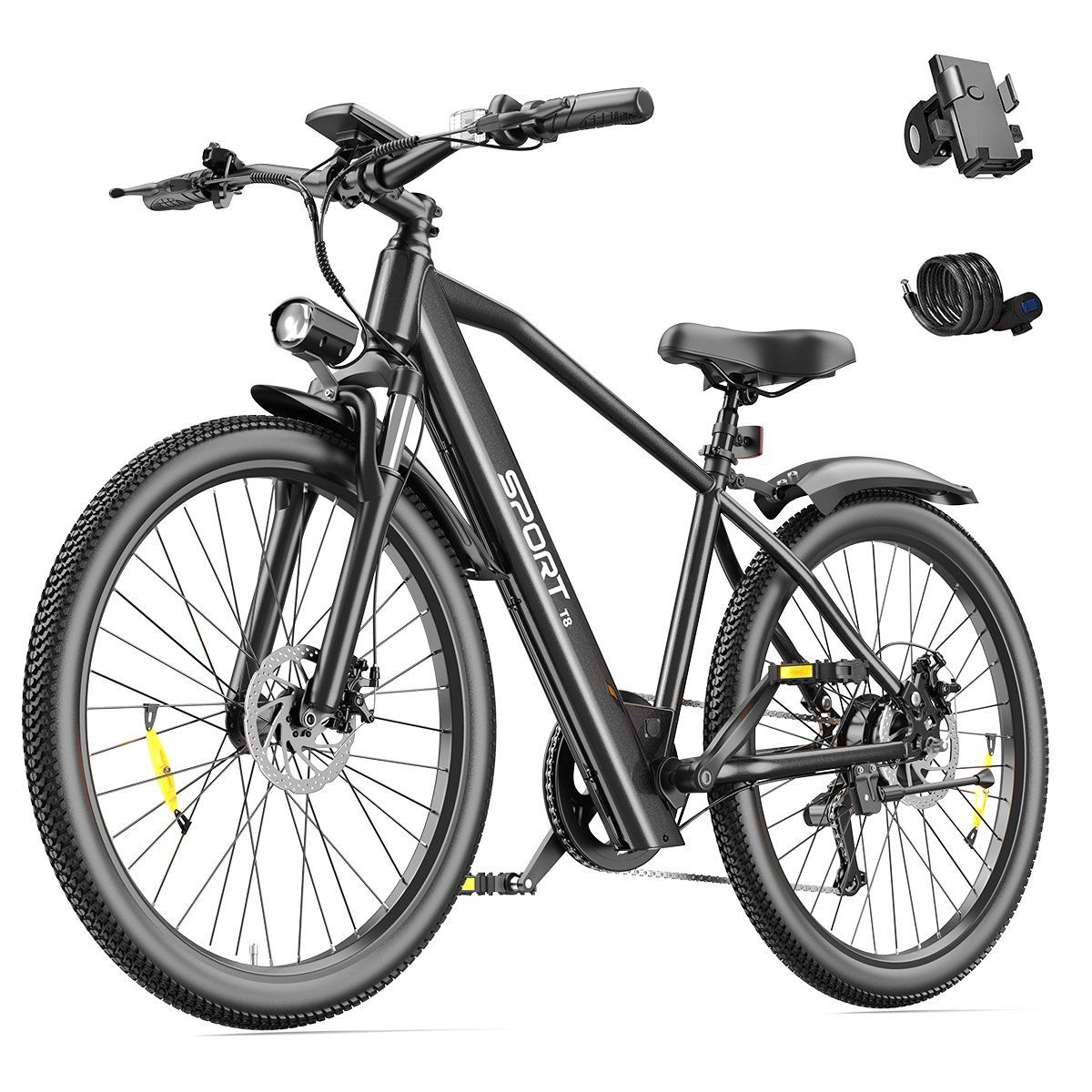 Toofly T8 Bicicletta elettrica da città, batteria da 48 V 13 Ah