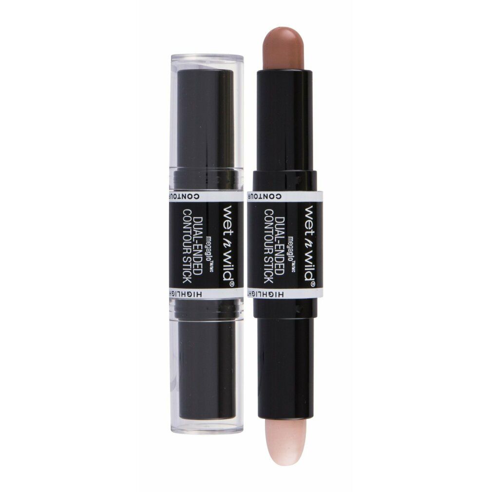 Stick contouring a doppia estremità. Stick nero con estremità marrone e chiara. Marchio: Wet n Wild.