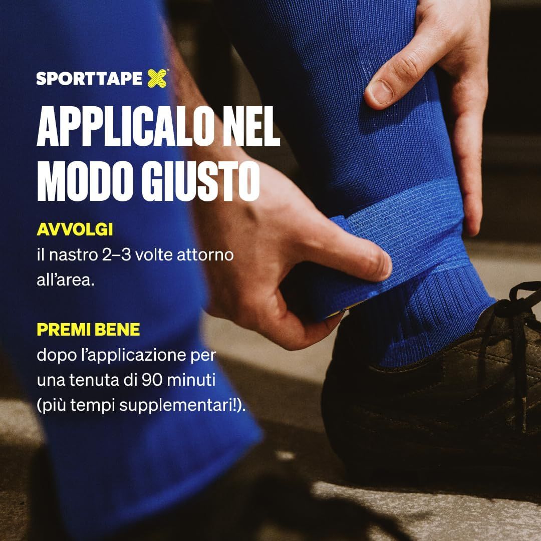 SPORTTAPE Bendaggio Autoadesivo - 5 cm x 4,5 m Blu