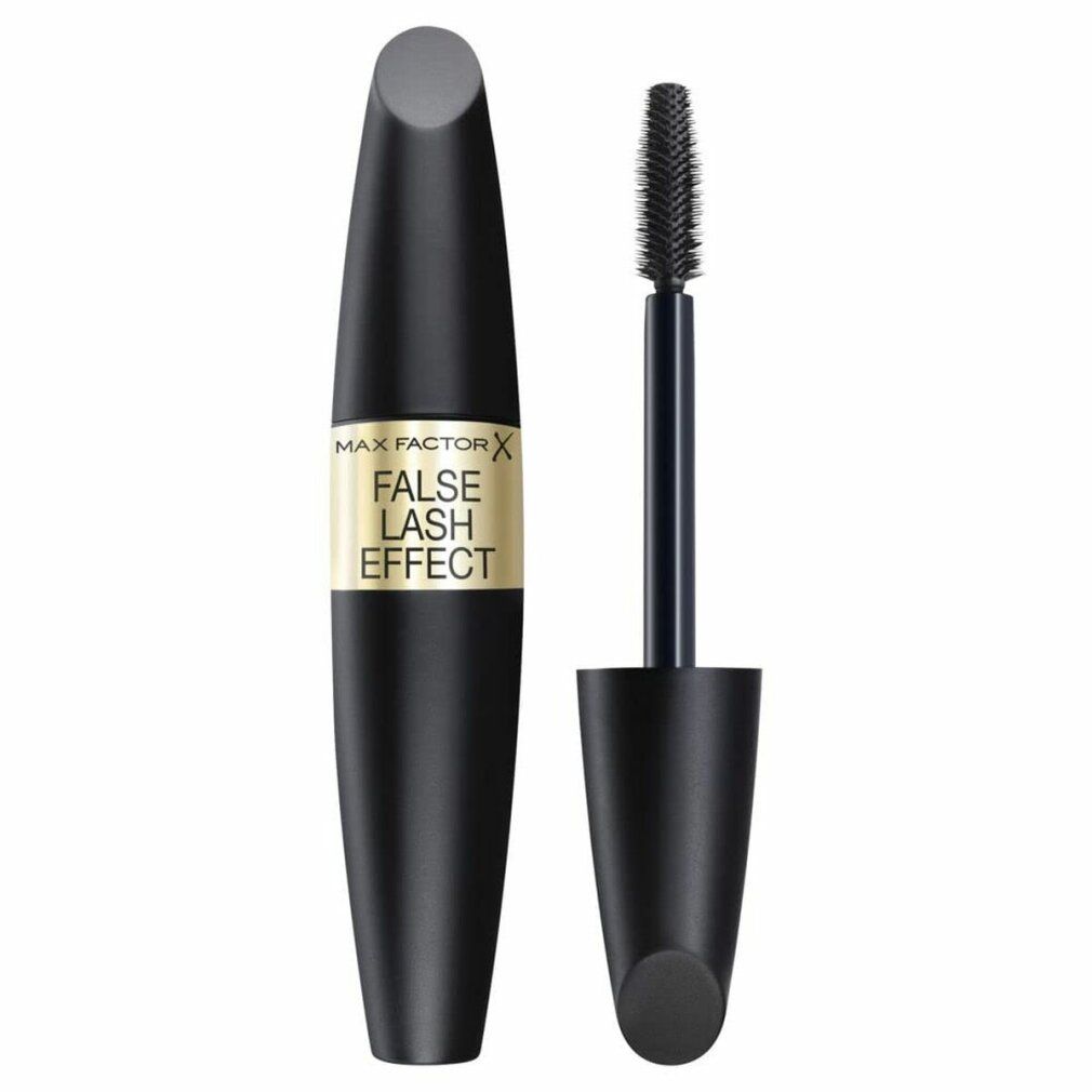 Tubo e spazzola di mascara nero. Scritta: Max Factor False Lash Effect.