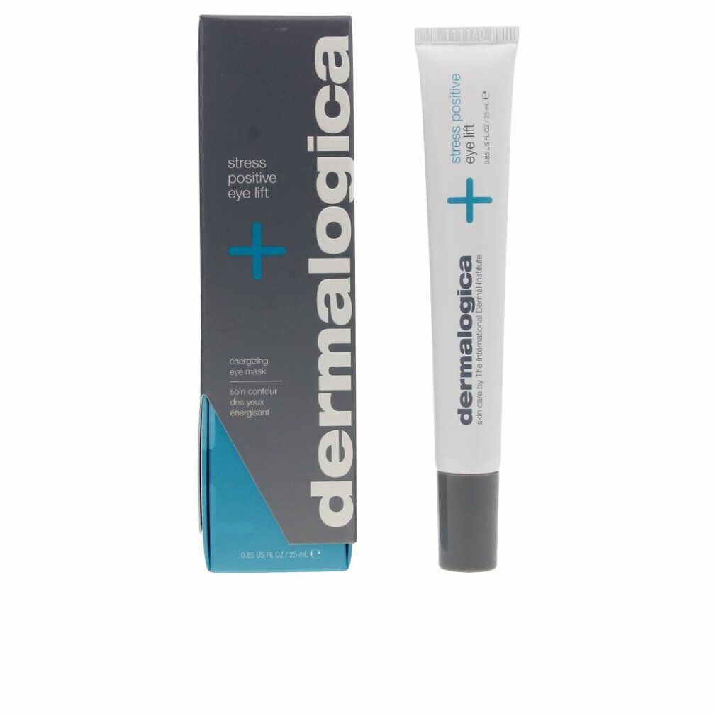 Confezione e tubo del prodotto. Scritta: "stress positive eye lift" e "dermalogica".