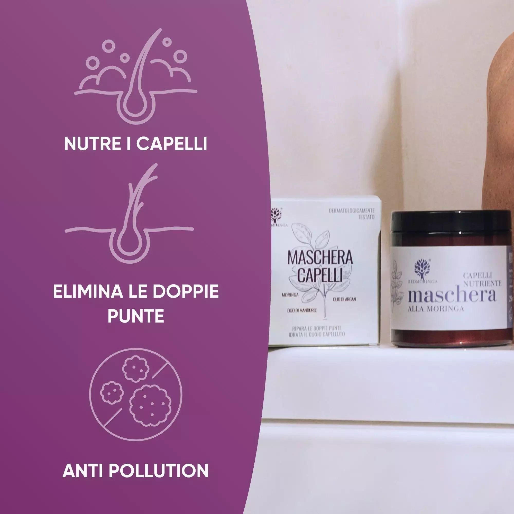 RedMoringa Maschera Capelli Secchi Moringa & Olio di Cocco – Ripara & Nutre in Profondità