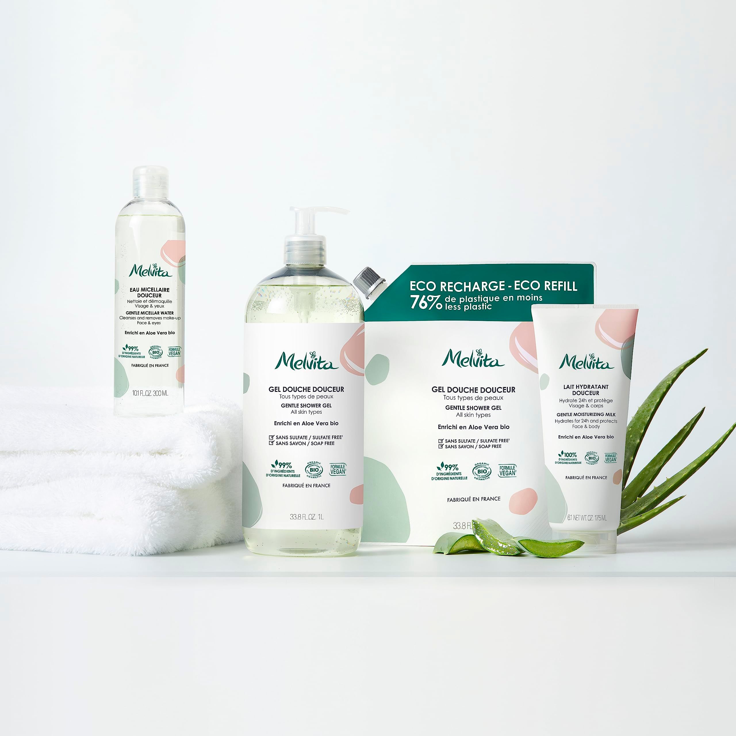 Melvita Gel doccia delicato biologico 1 L