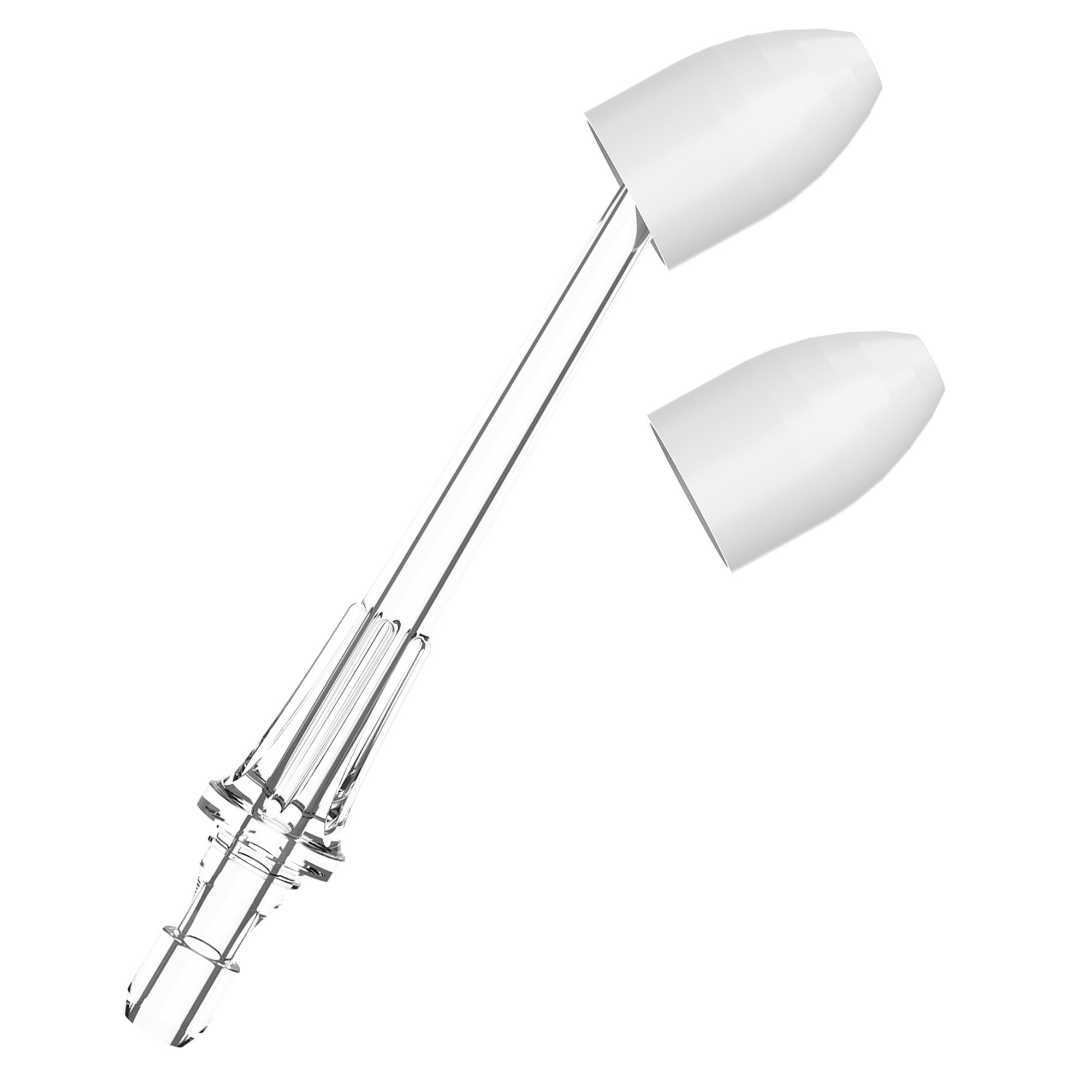 Ricambio per lavaggio nasale con punta in silicone bianco e tubicino in plastica trasparente. Punta rimovibile.