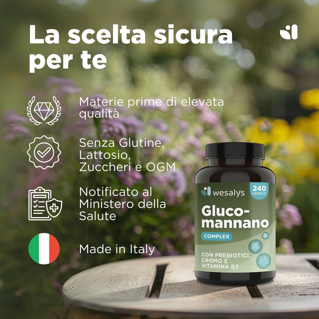 WESALYS® Glucomannano Complex - Integratore alimentare per il controllo del peso