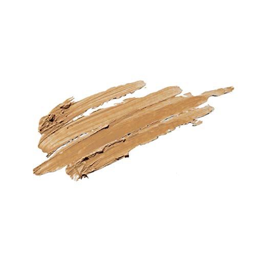 Tratto di colore marrone chiaro su sfondo bianco. Visibile la texture del prodotto.