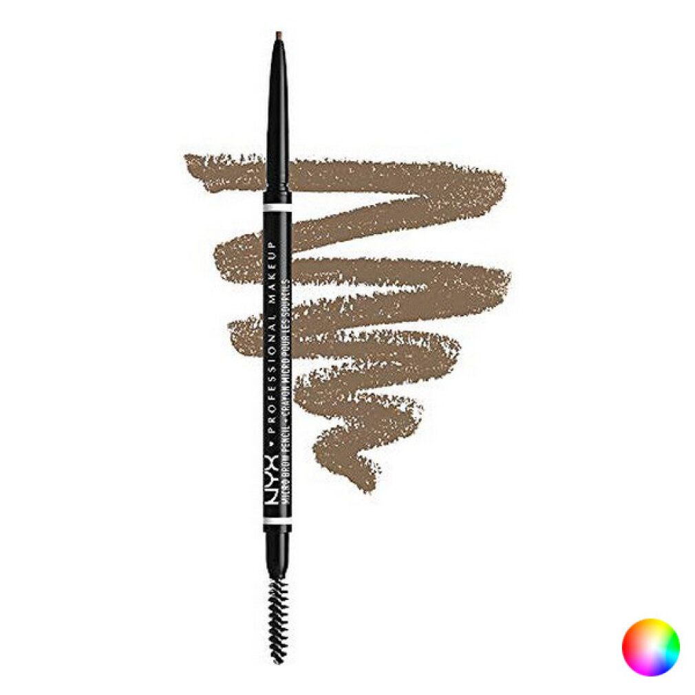 Matita per sopracciglia con spazzola e tratti marroni. Marchio: NYX Professional Makeup.