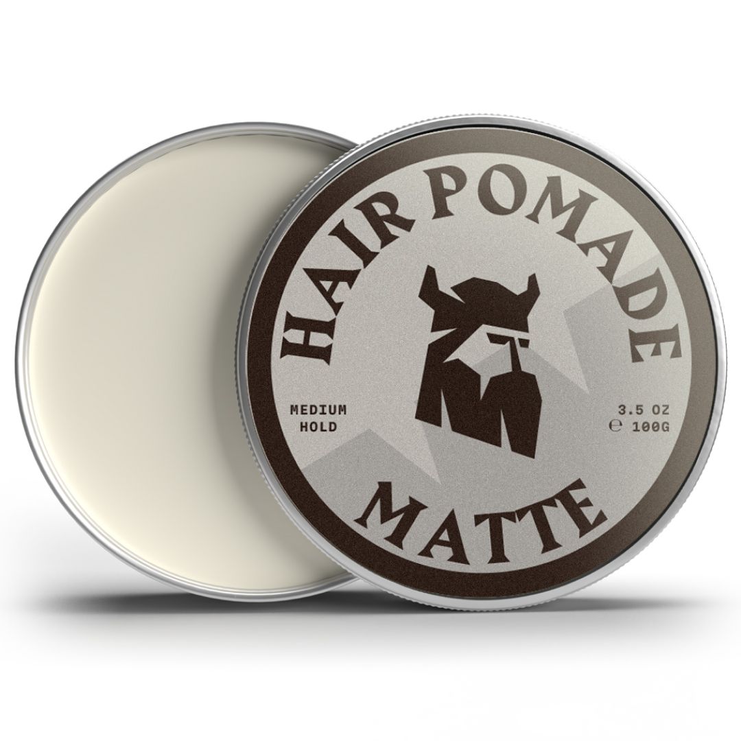 Barattolo di pomata per capelli, opaca, tenuta media, 100g.
