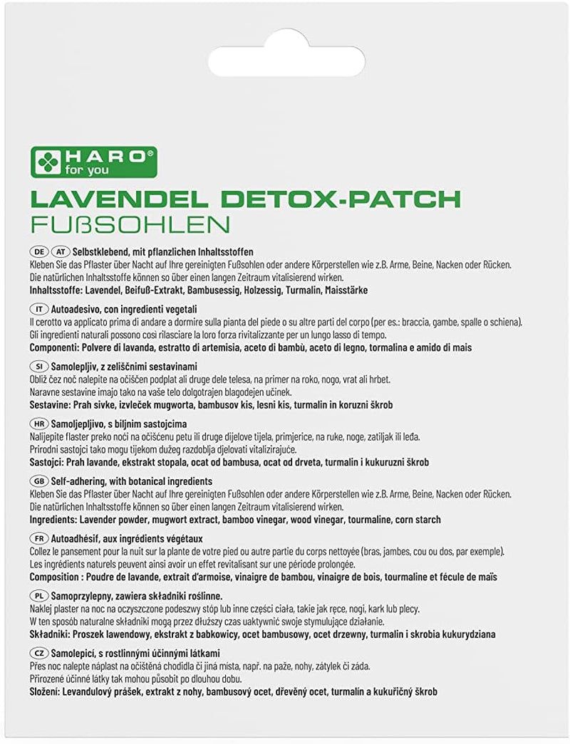 Haro Cerotti detox alla lavanda per piedi