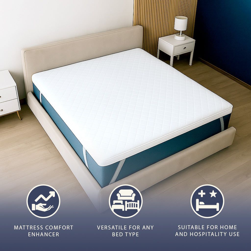 The White Stone Topper 180x200 in Memory Foam a 9 Zone Differenziate | Alto 5 cm
