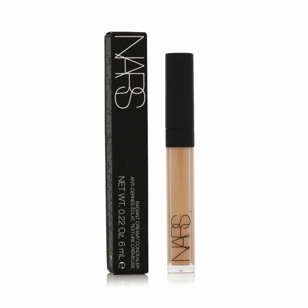 Tubo correttore e scatola. Confezione nera con scritta bianca NARS. Tubo con tappo nero e nome del prodotto.