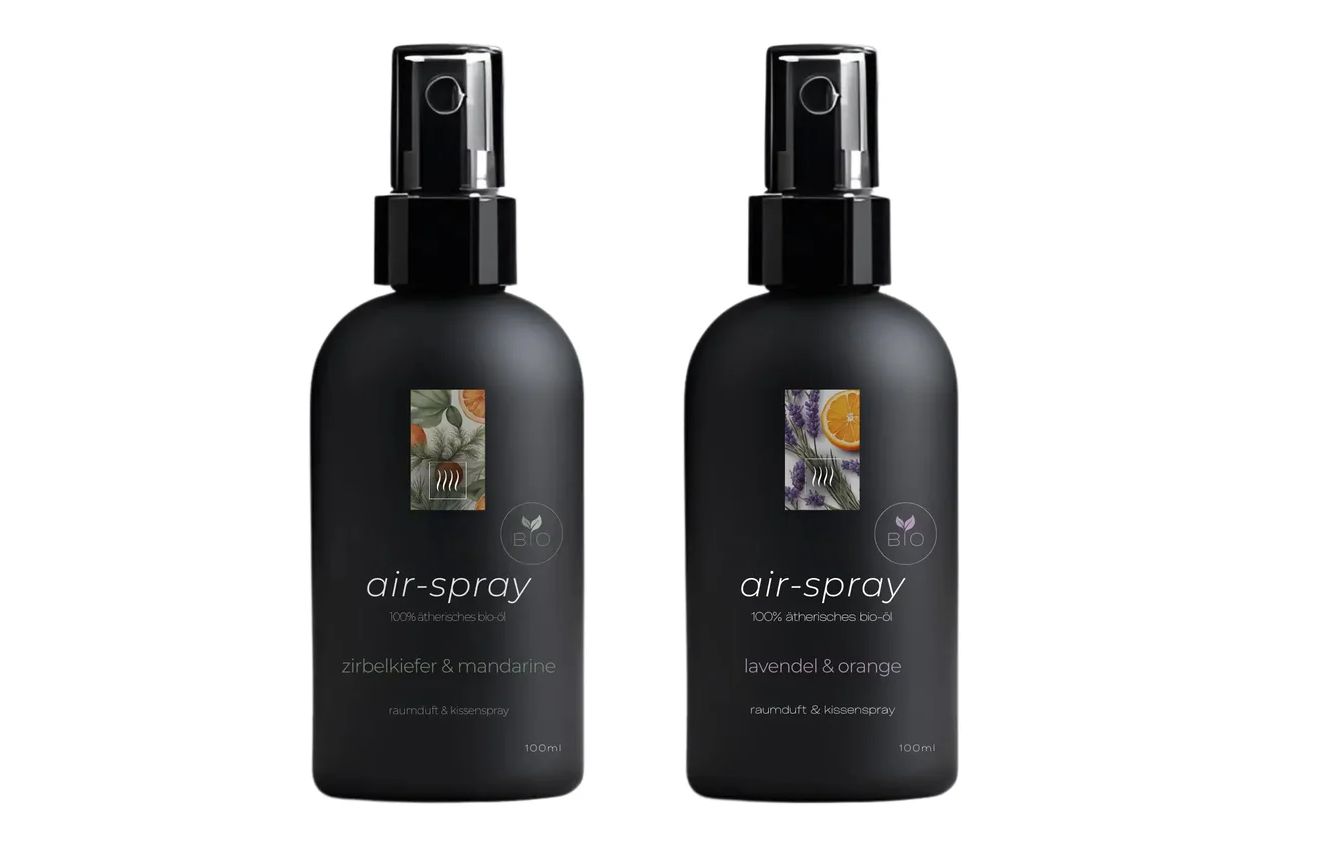 Wellow Sauna Bio Aromasprays: Pino Svizzero–Mandarino & Lavanda–Arancia