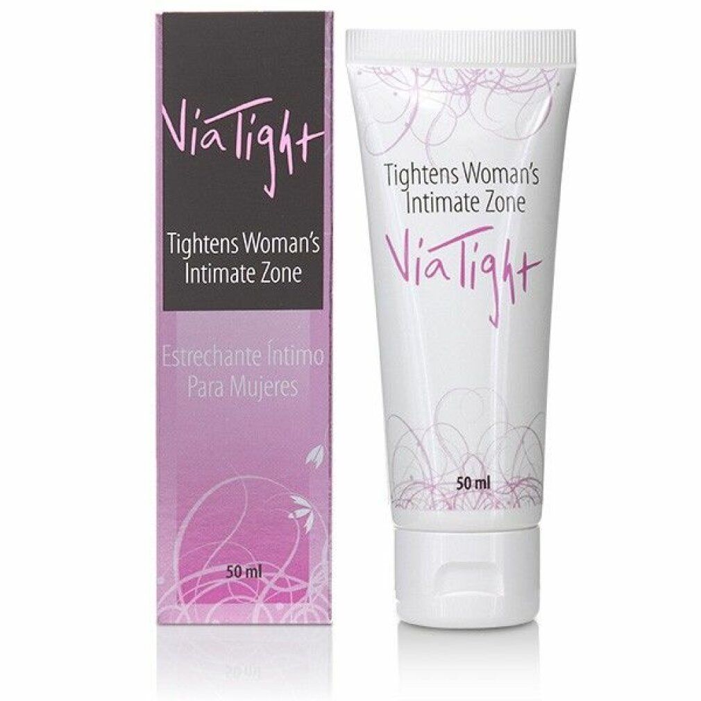 Tubo e scatola. Scritta: ViaTight, Tightens Woman's Intimate Zone. 50 ml.