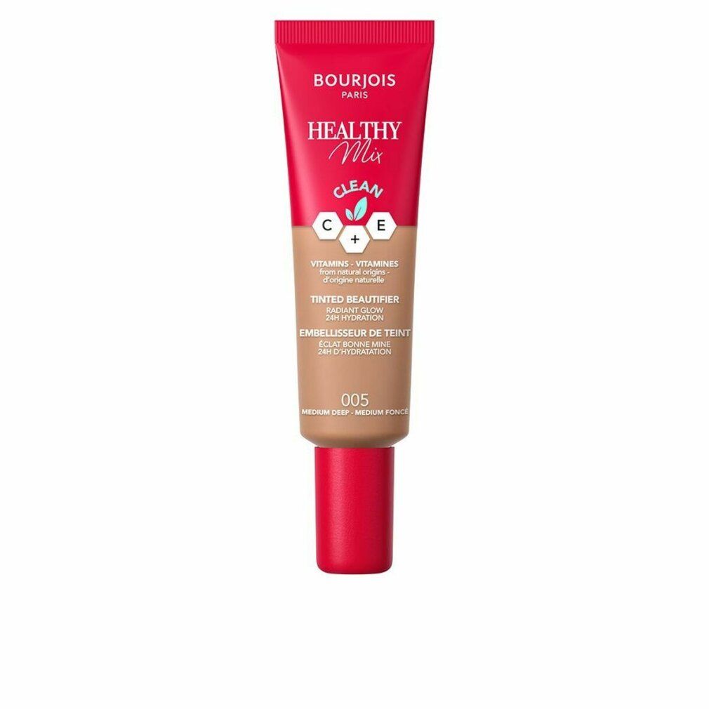 Bourjois Healthy Mix Beautifier, tubo con tappo rosso. Scritta: Healthy Mix Clean. Tonalità 005.