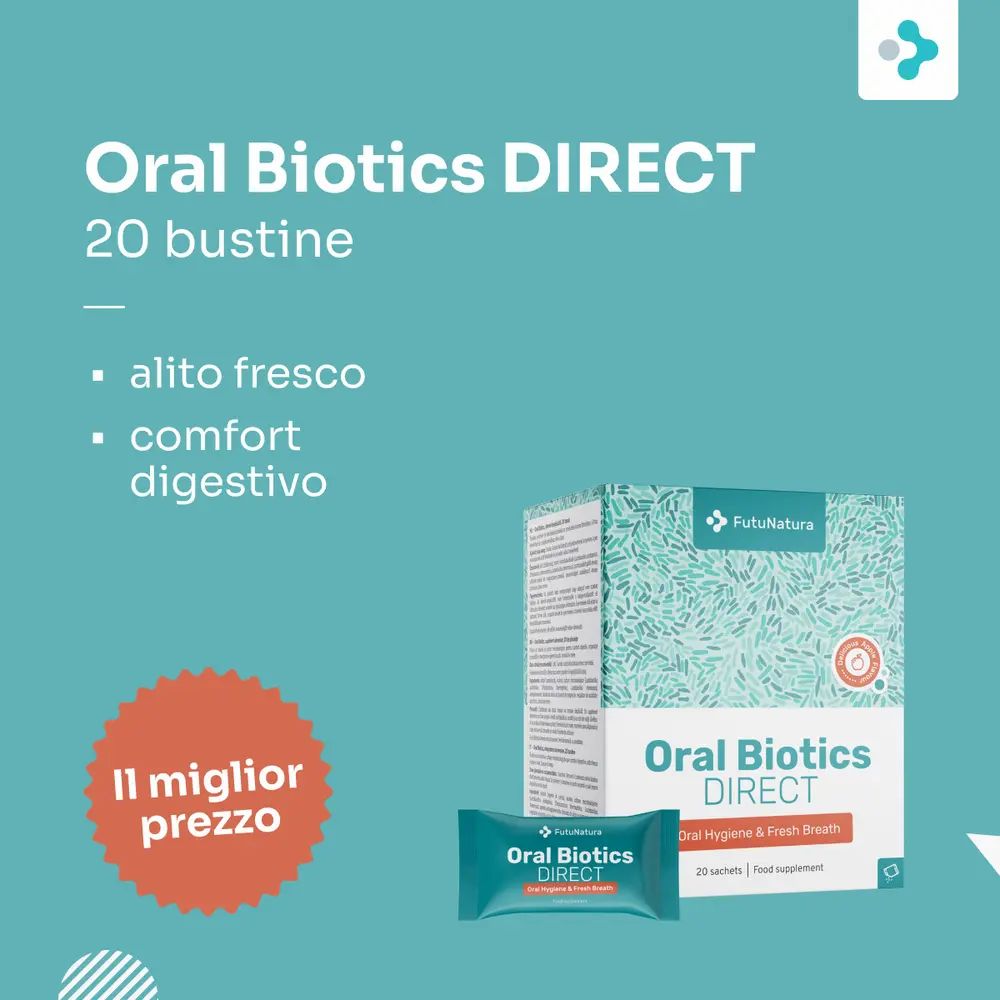 FutuNatura Oral Biotics DIRECT, 20 bustine. Alito fresco, comfort digestivo. Il miglior prezzo.