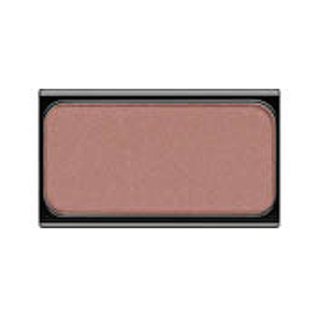 Fard rettangolare color rosa, in un contenitore nero.