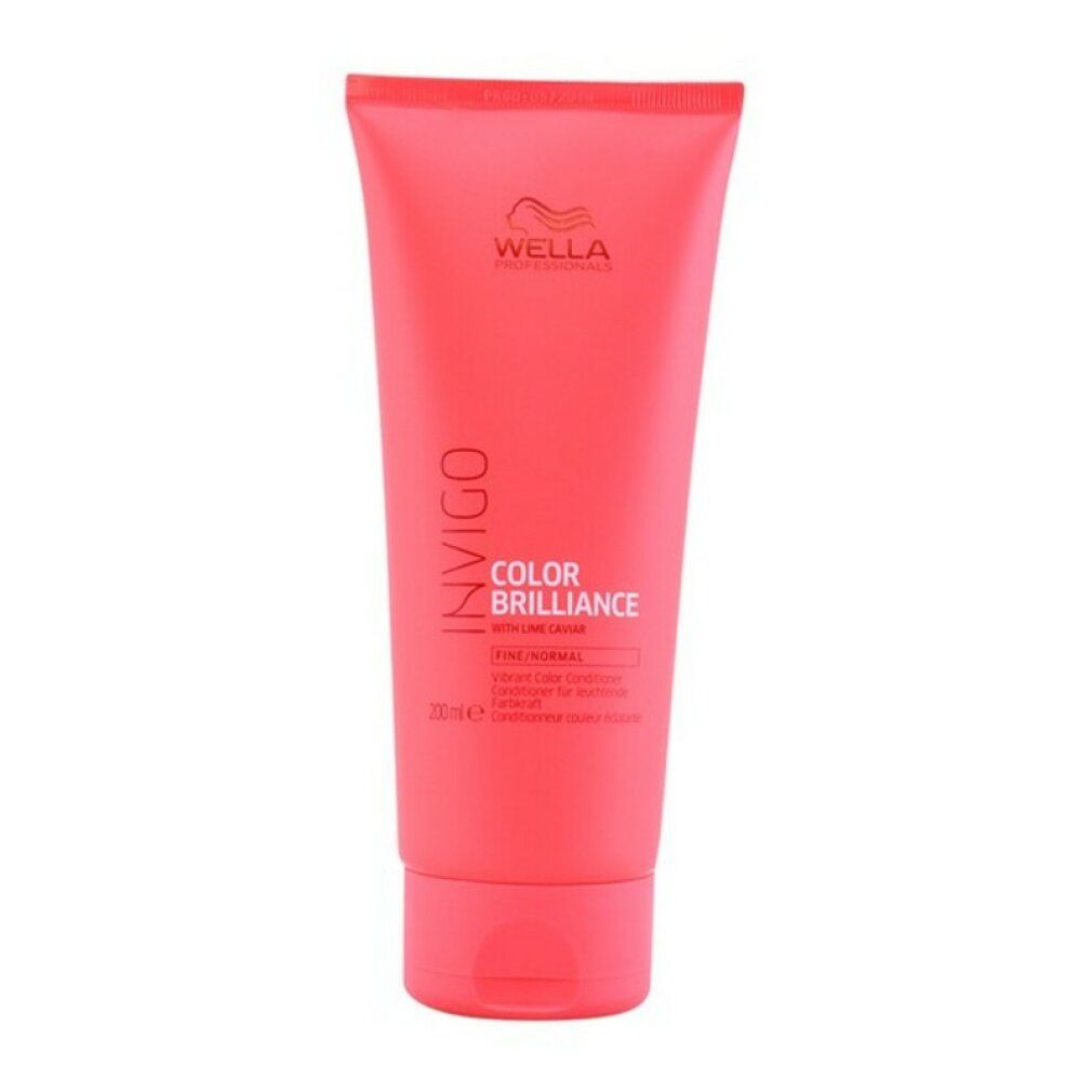 Tubo rosa Wella Invigo Color Brilliance. Testo: Balsamo per capelli fini. 200 ml.