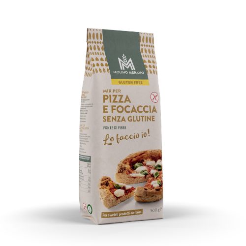Miscela Pizza Pane e Focaccia Senza Glutine 500g - Molino Merano
