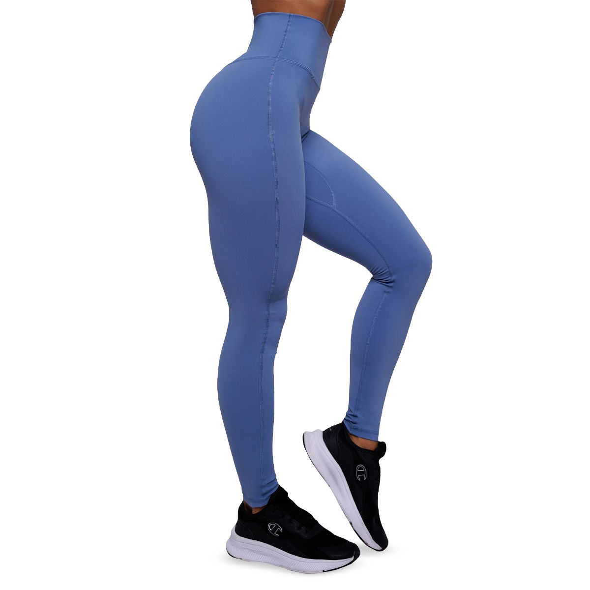 GymBeam Leggings donna FIT a vita alta in nylon elastan Steel Blue