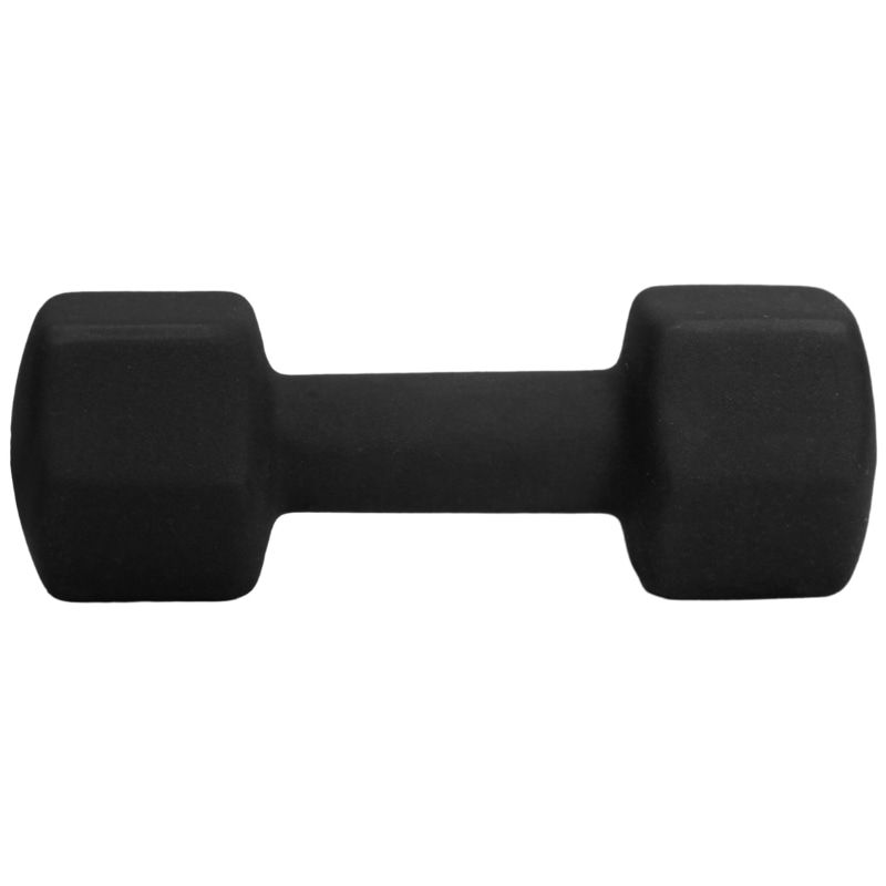 FITPADDY - Peso manubrio dumbbell testa esagonale 5 kg nero