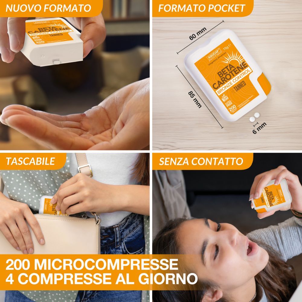 agocap – betacarotene integratore alto dosaggio per abbronzatura forte