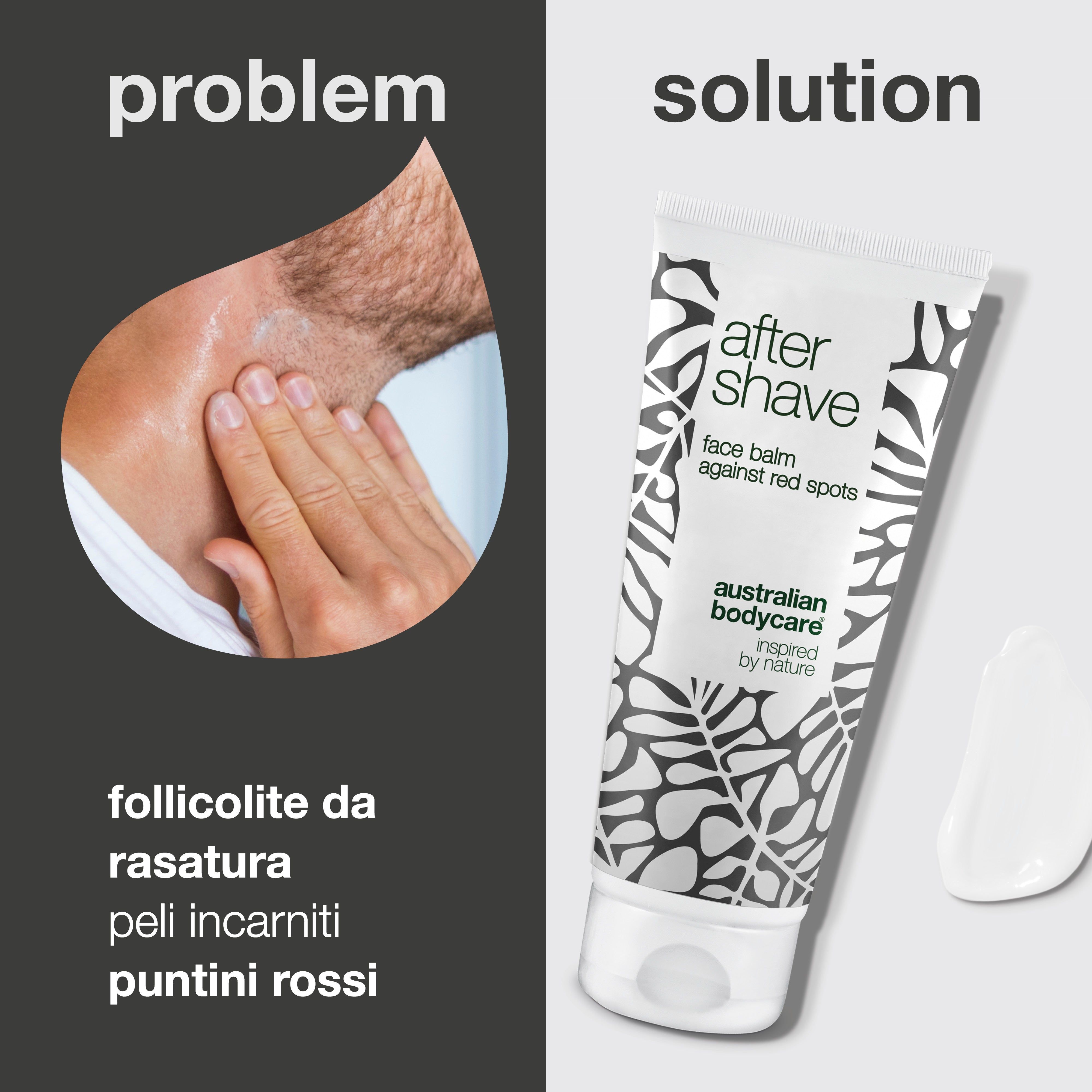 Collage: persone con prodotti. Scritta: Australian Bodycare, Skincare since 1990. +100.000 clienti soddisfatti.