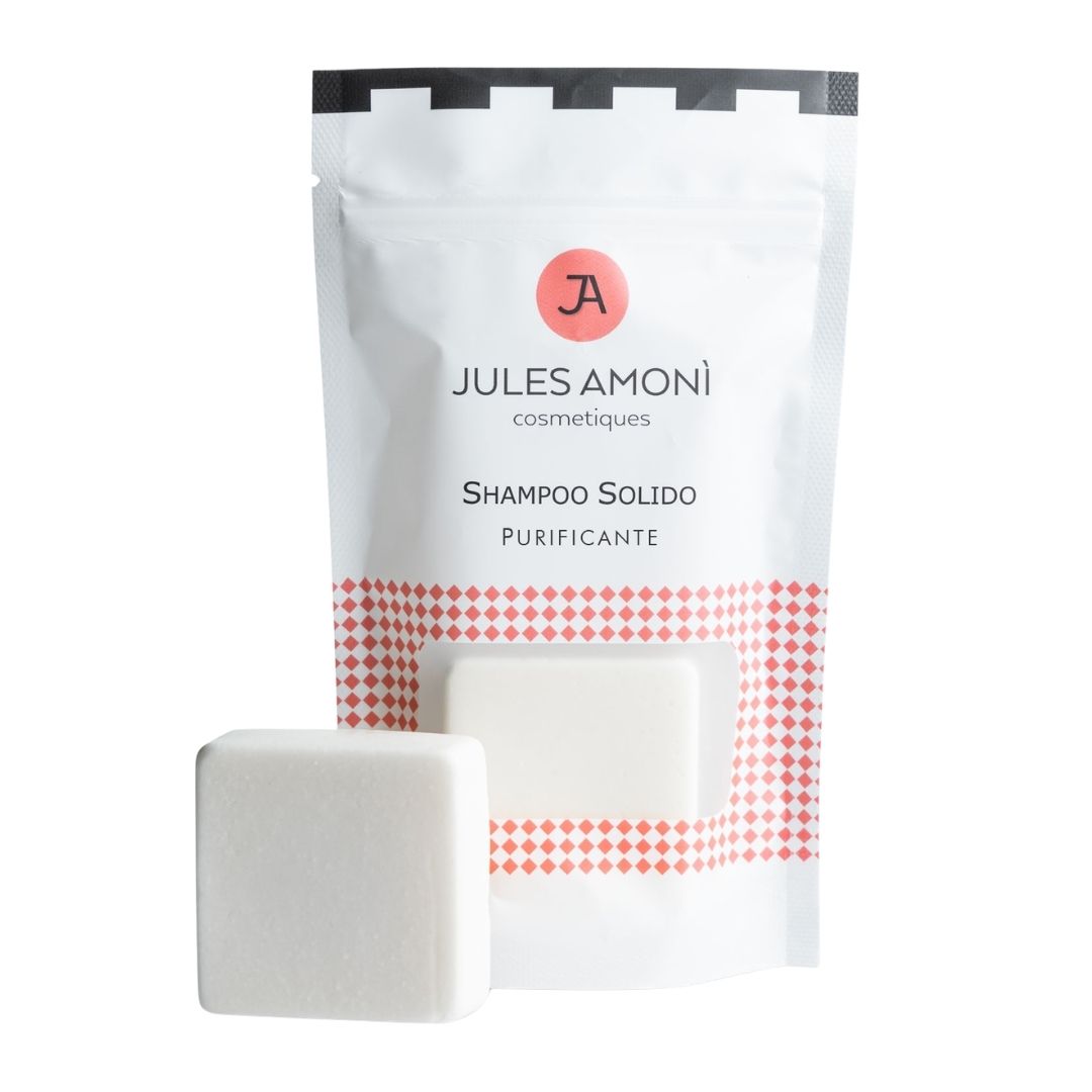 Jules Amonì cosmetiques Shampoo Solido Purificante con Olio di Lino e  OE di Rosmarino e Lavanda