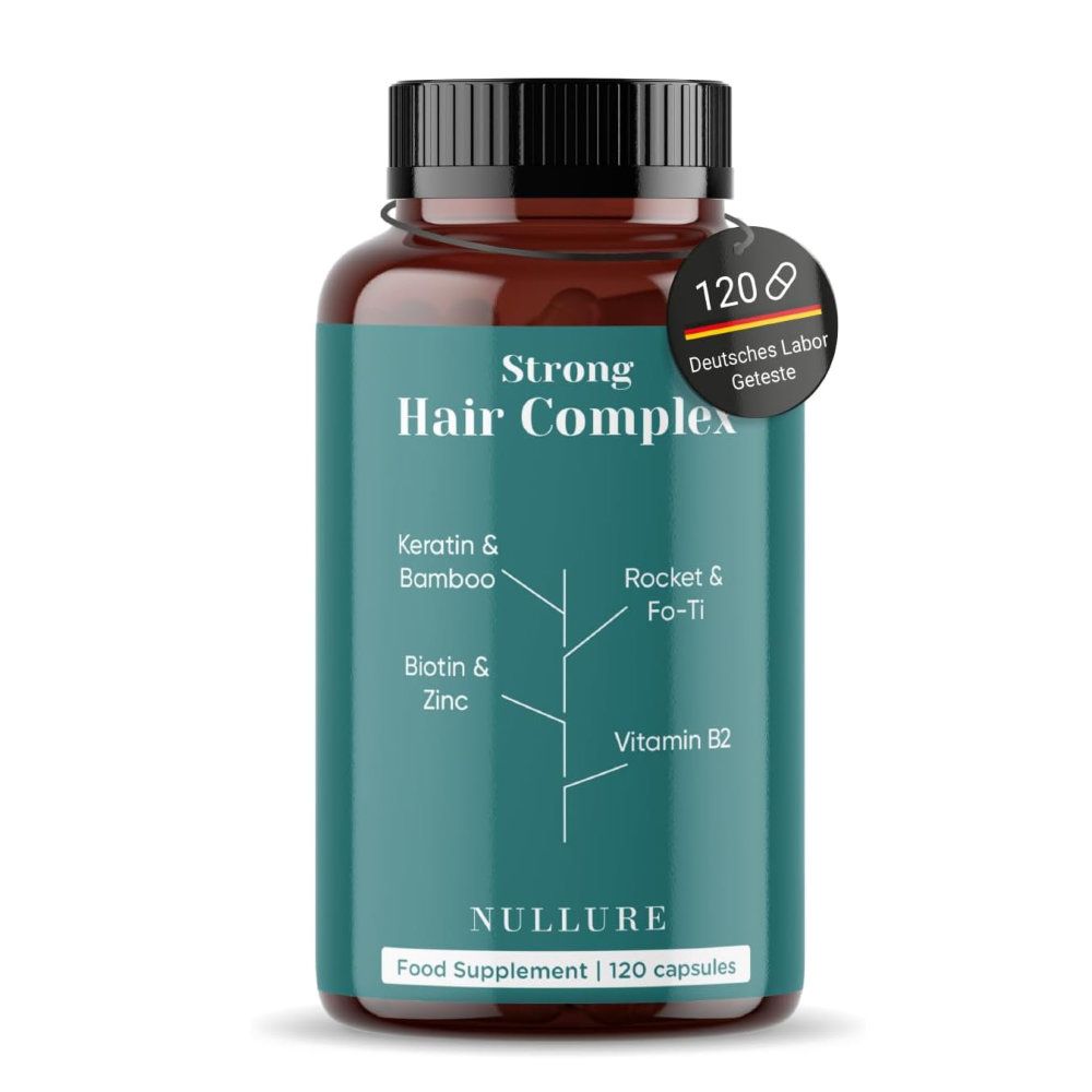 Nullure Complesso Hair Vitamins – Micronutrienti per la Cura dei Capelli – Biotina, Cheratina, Zinco